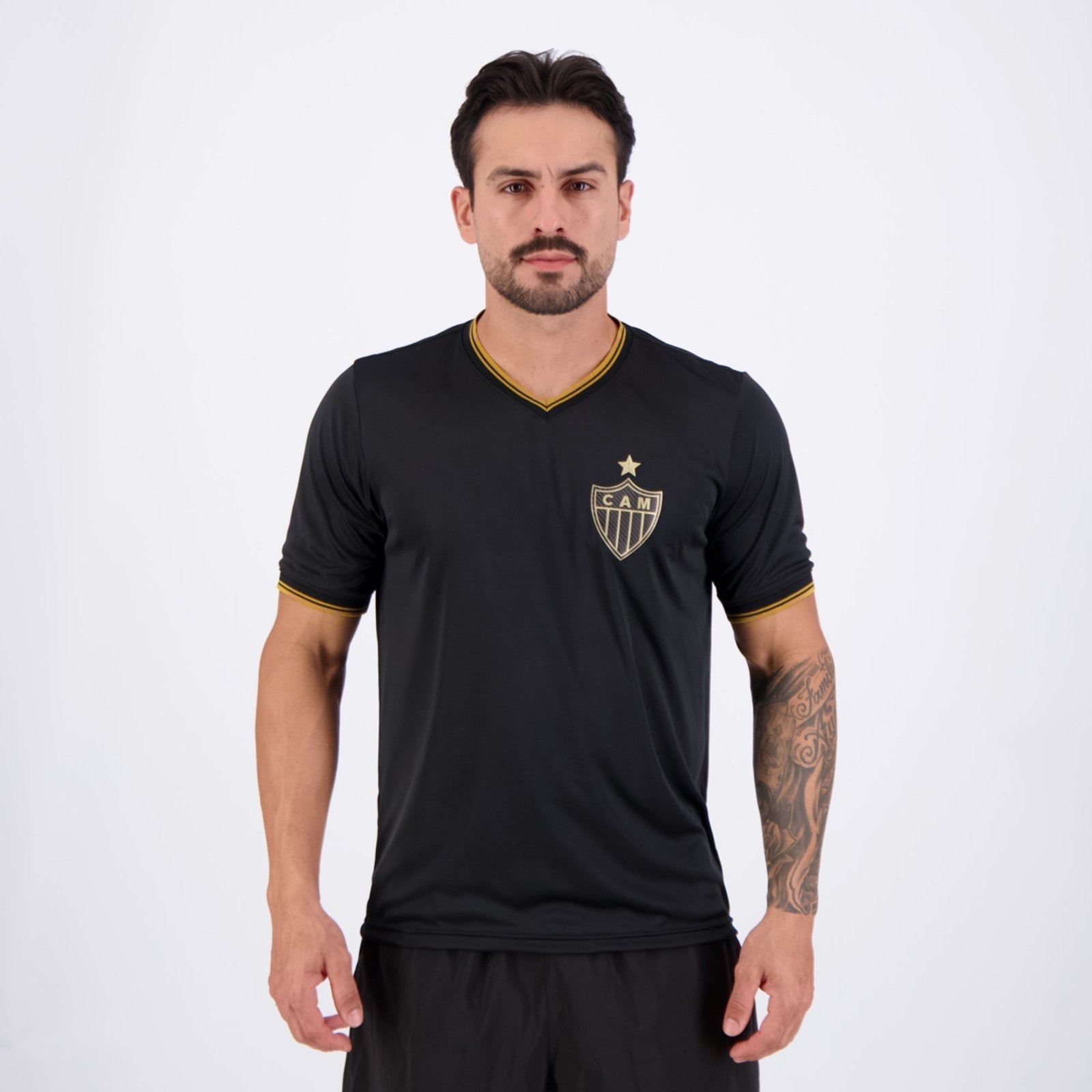 Imagem principal Camisa Atlético Mineiro Preta e Dourada Oldoni preto