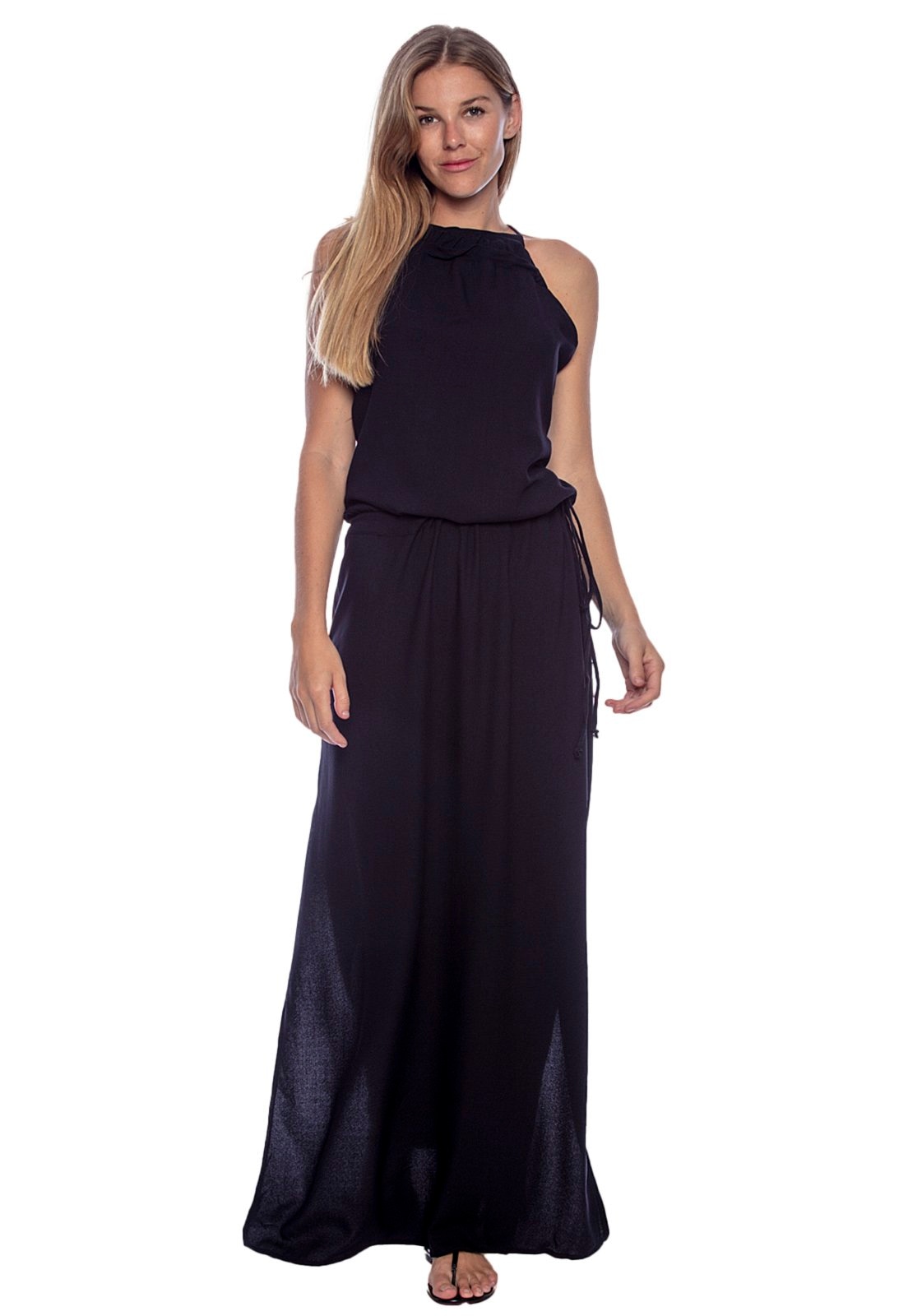 Imagem principal Vestido Longo Plano Amarração Amazonia Vital Amazonia Vital preto