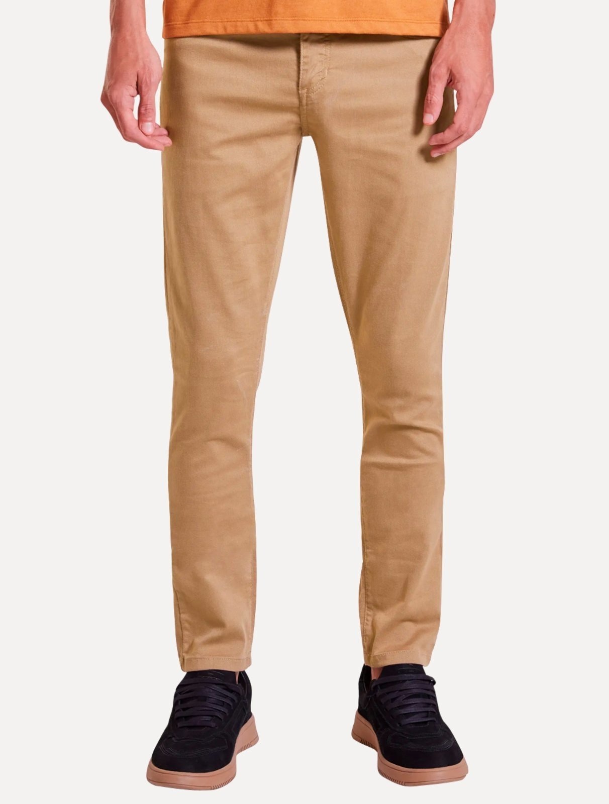 Imagem principal Calça Reserva Masculina Sarja Super Skinny Color Escuro Reserva cáqui