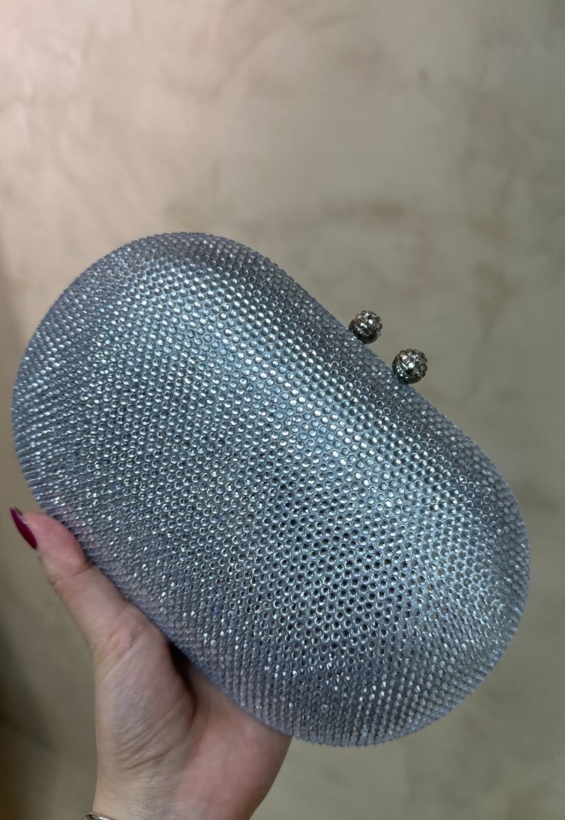 Imagem principal Bolsa Clutch Aplicações Cravejada Festa Casamento Madrinhas Premium Elegante Cia do Vestido prata