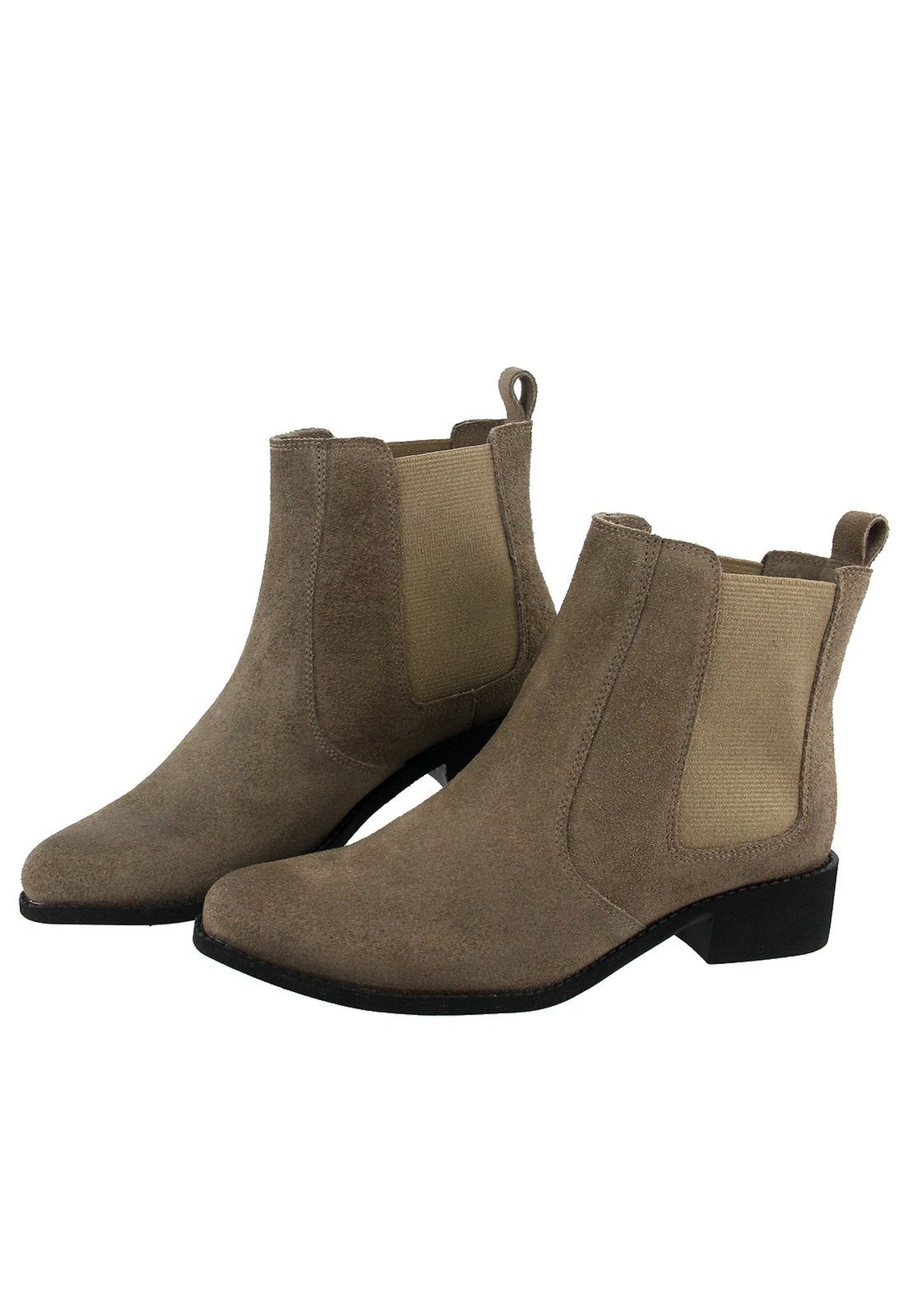 Imagem principal Bota Chelsea Em Couro Feminina Maria Paula Concreto MARIA PAULA cinza