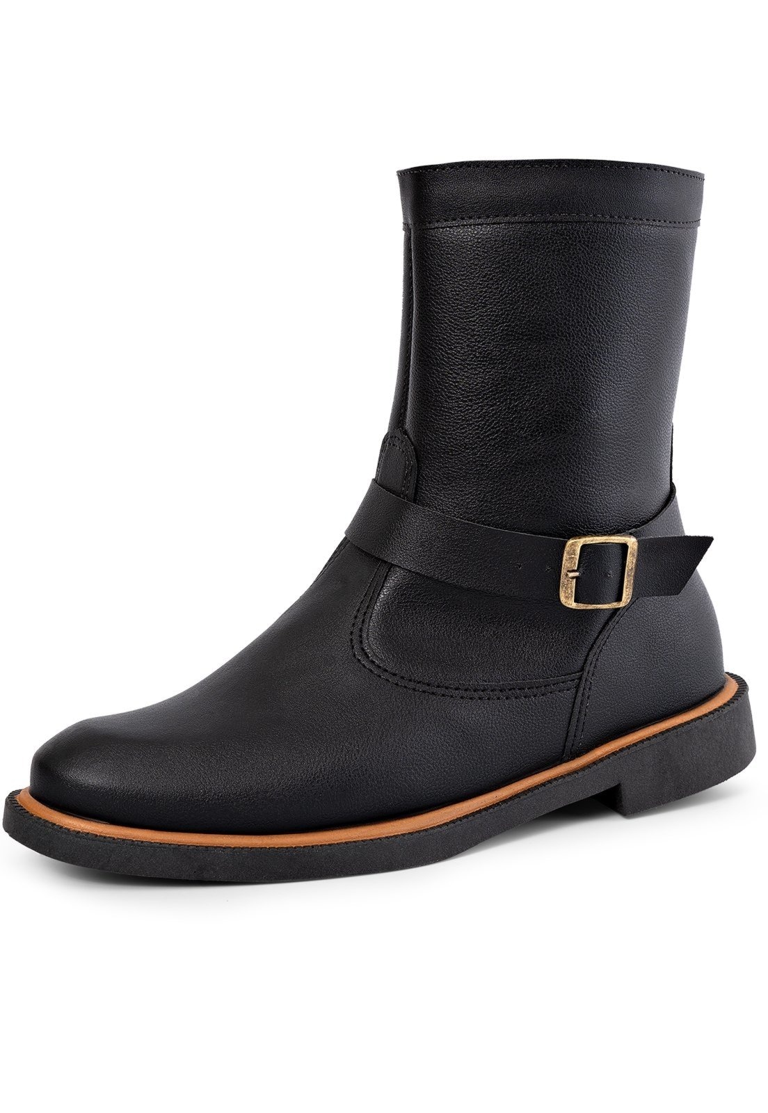 Imagem principal Bota Cano Curto Montaria Lumiss Salto Baixo Biker Confortável LUMISS preto