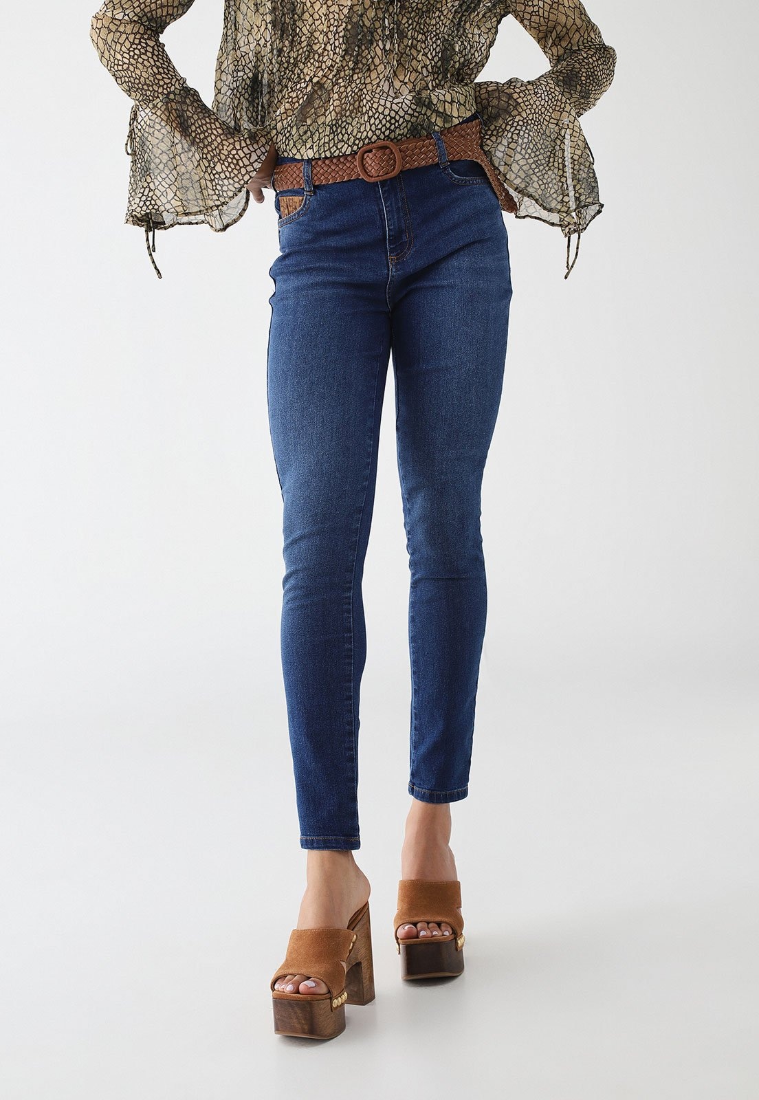 Imagem principal Calça Jeans Feminina Colcci Cintura Média Escuro Colcci azul