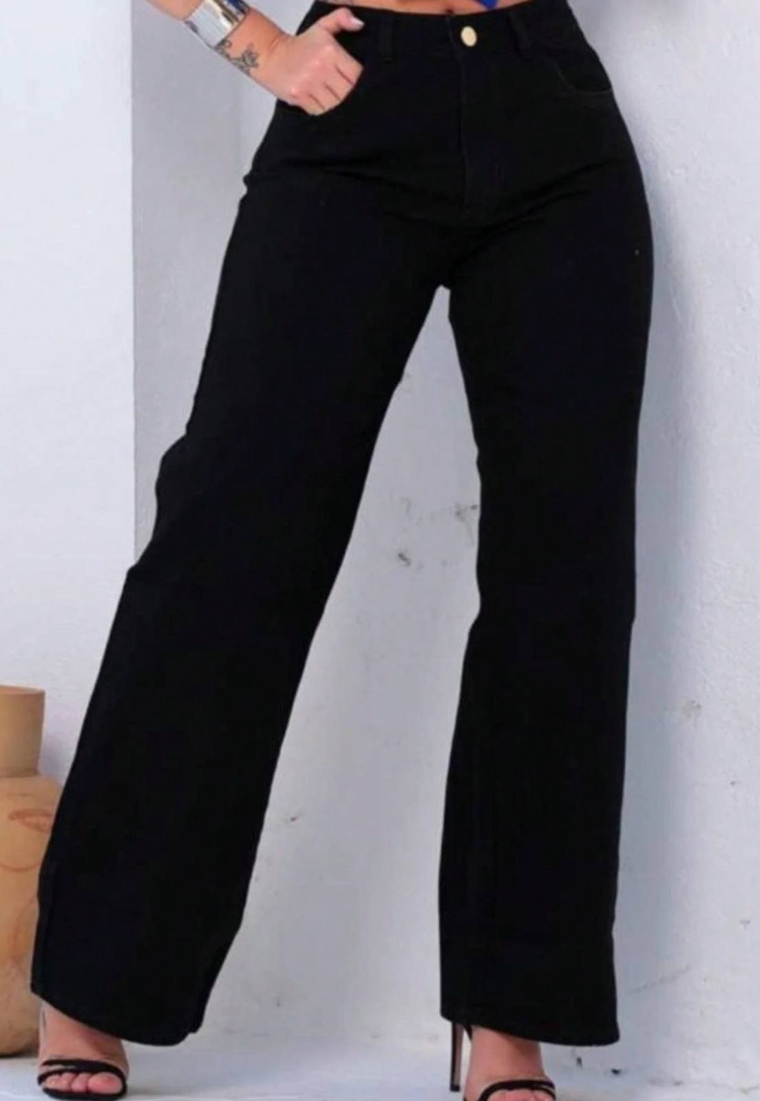 Imagem principal Calça Wide Leg Feminina Kovali Tecido Premium KOVALI FASHION STORE preto