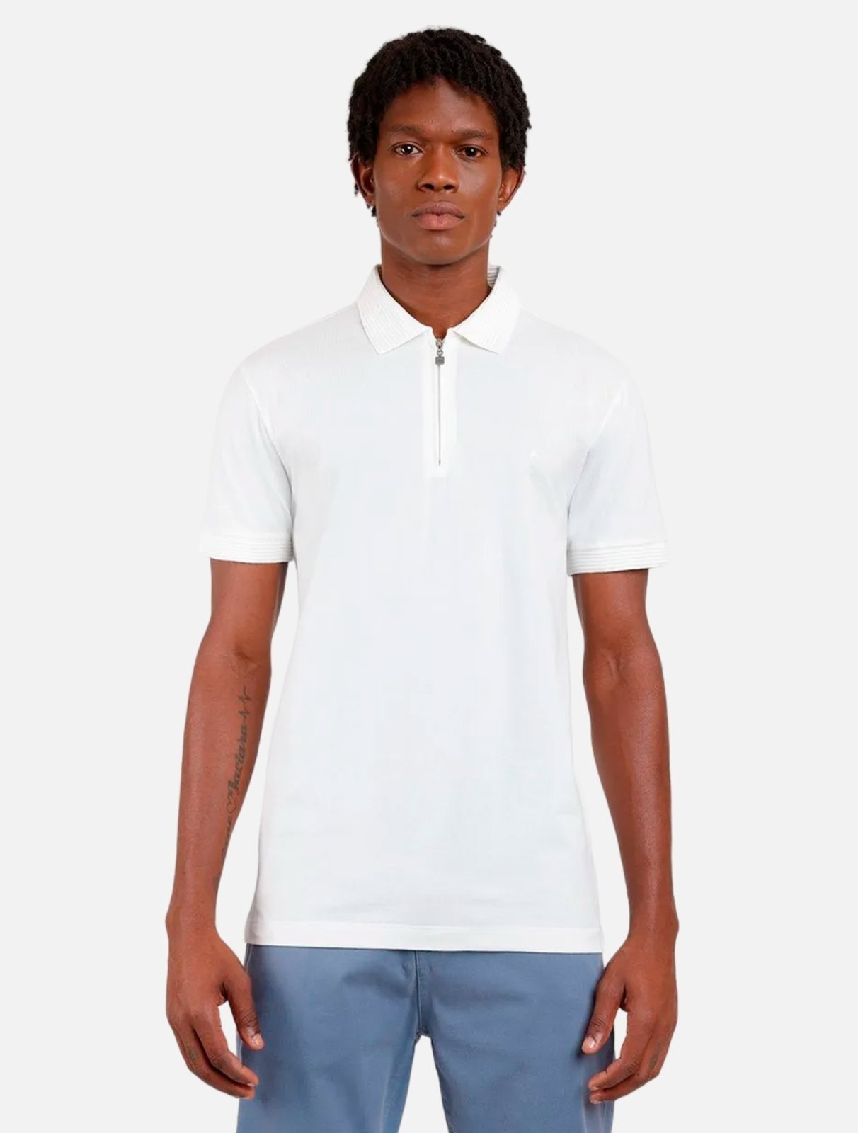 Imagem principal Polo Aramis Piquet com Zíper PO100233 Off White Aramis off-white white