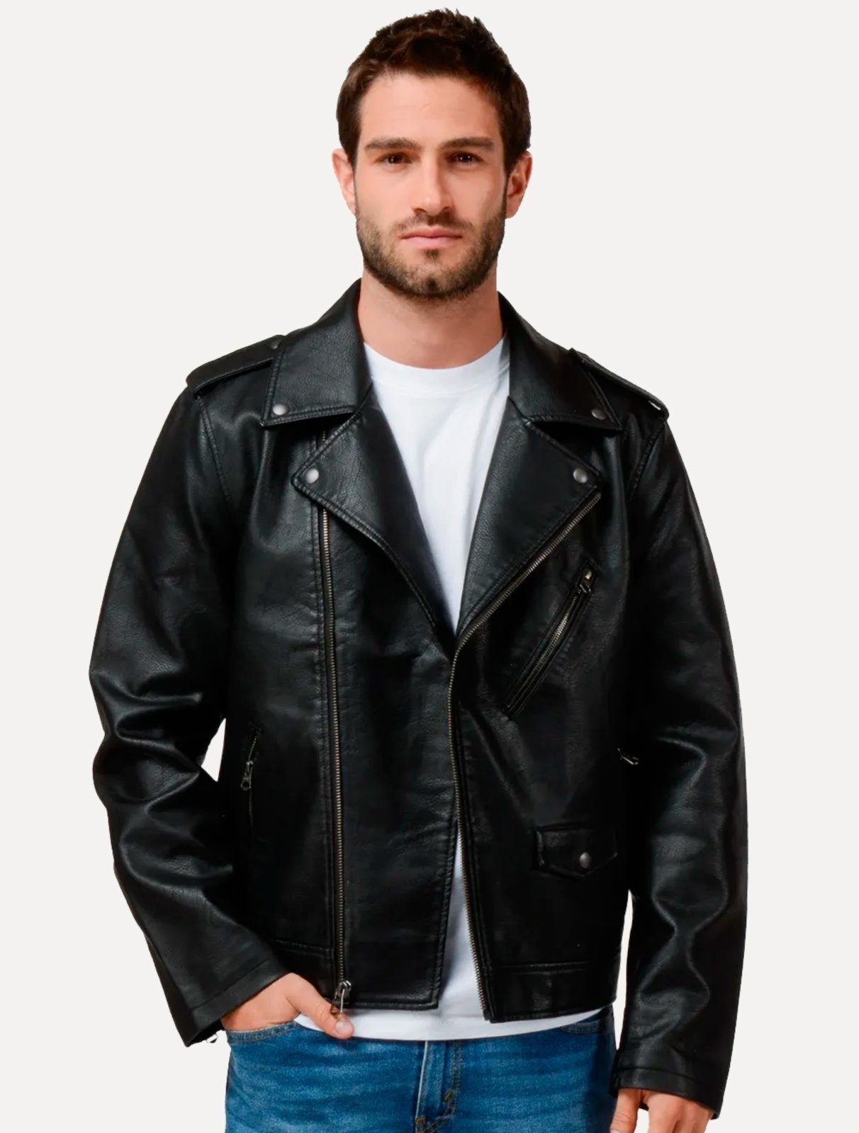 Imagem principal Jaqueta Levis Masculina Couro Standart Asym Motorcycle Preta Levis preto