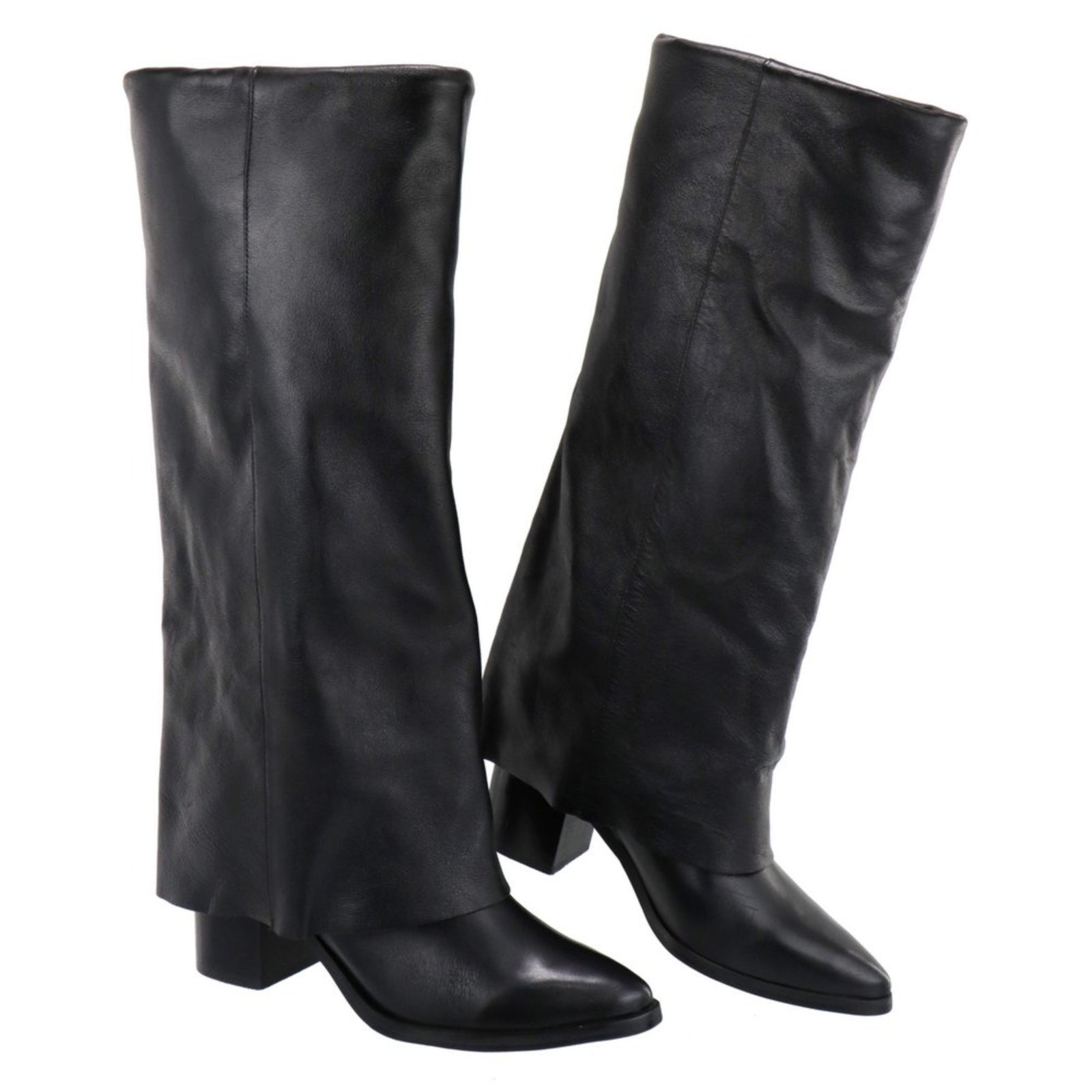 Imagem principal Bota Cano Longo Saia Em Couro Feminina Maria Paula Preta MARIA PAULA preto