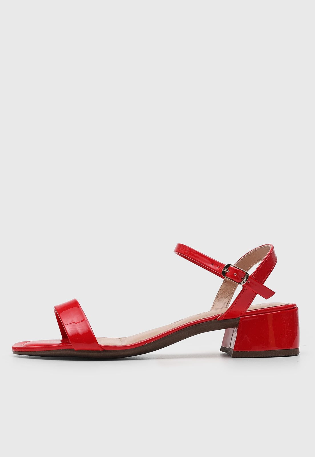 Imagem principal Sandália Feminina VIA UNO Salto Bloco Verniz Vermelha VIA UNO vermelho