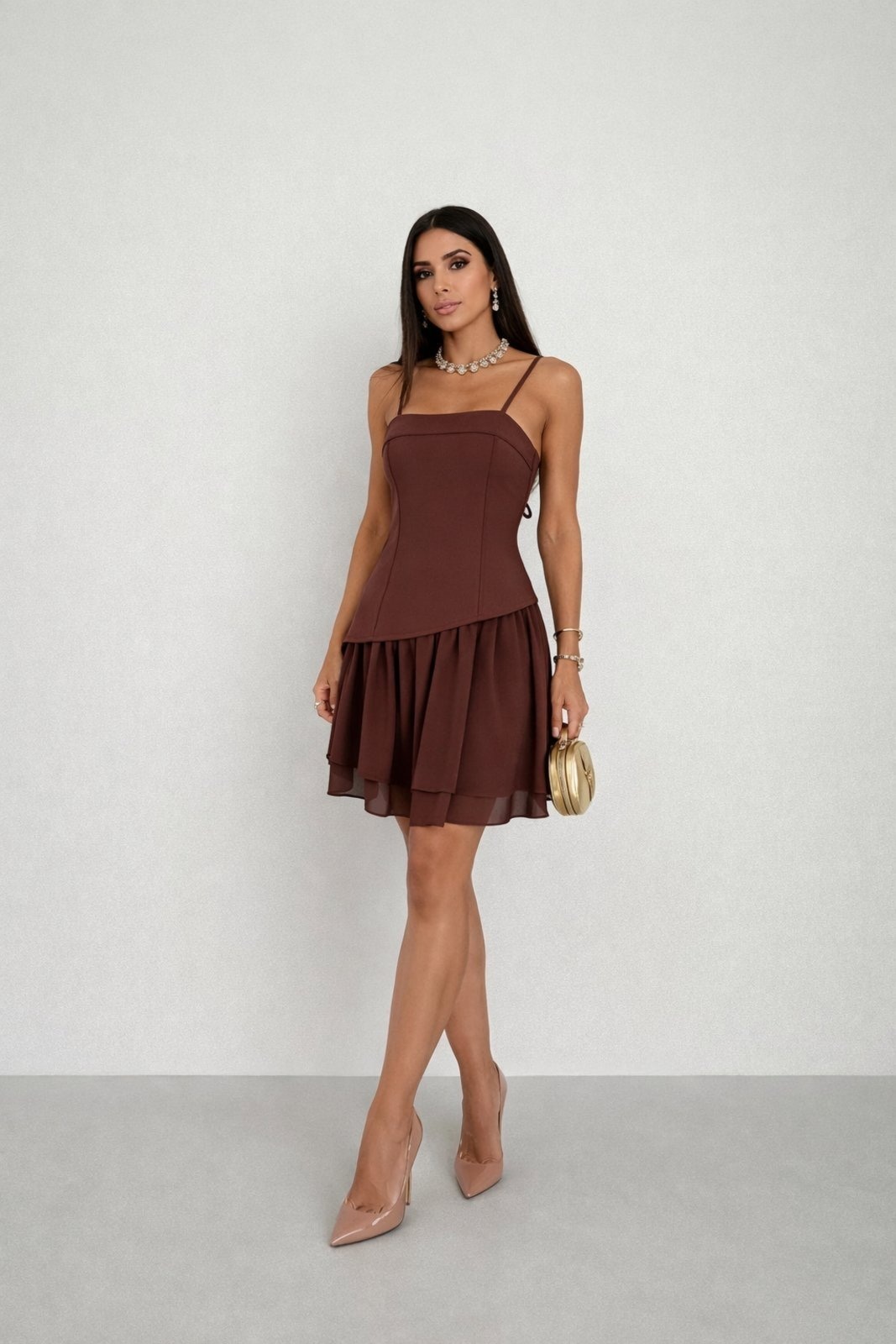 Imagem principal Vestido Curto D Bell Outlet Fashion étala D BELL OUTLET FASHION marrom