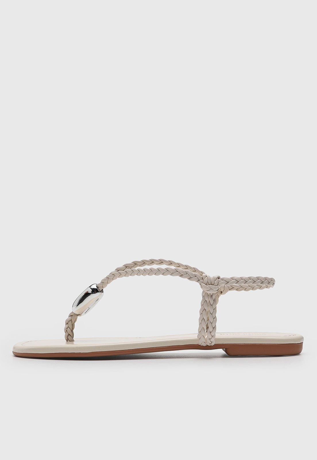 Imagem principal Rasteira Feminina Santa Lolla Tiras Trançadas Off-White Santa Lolla off-white white