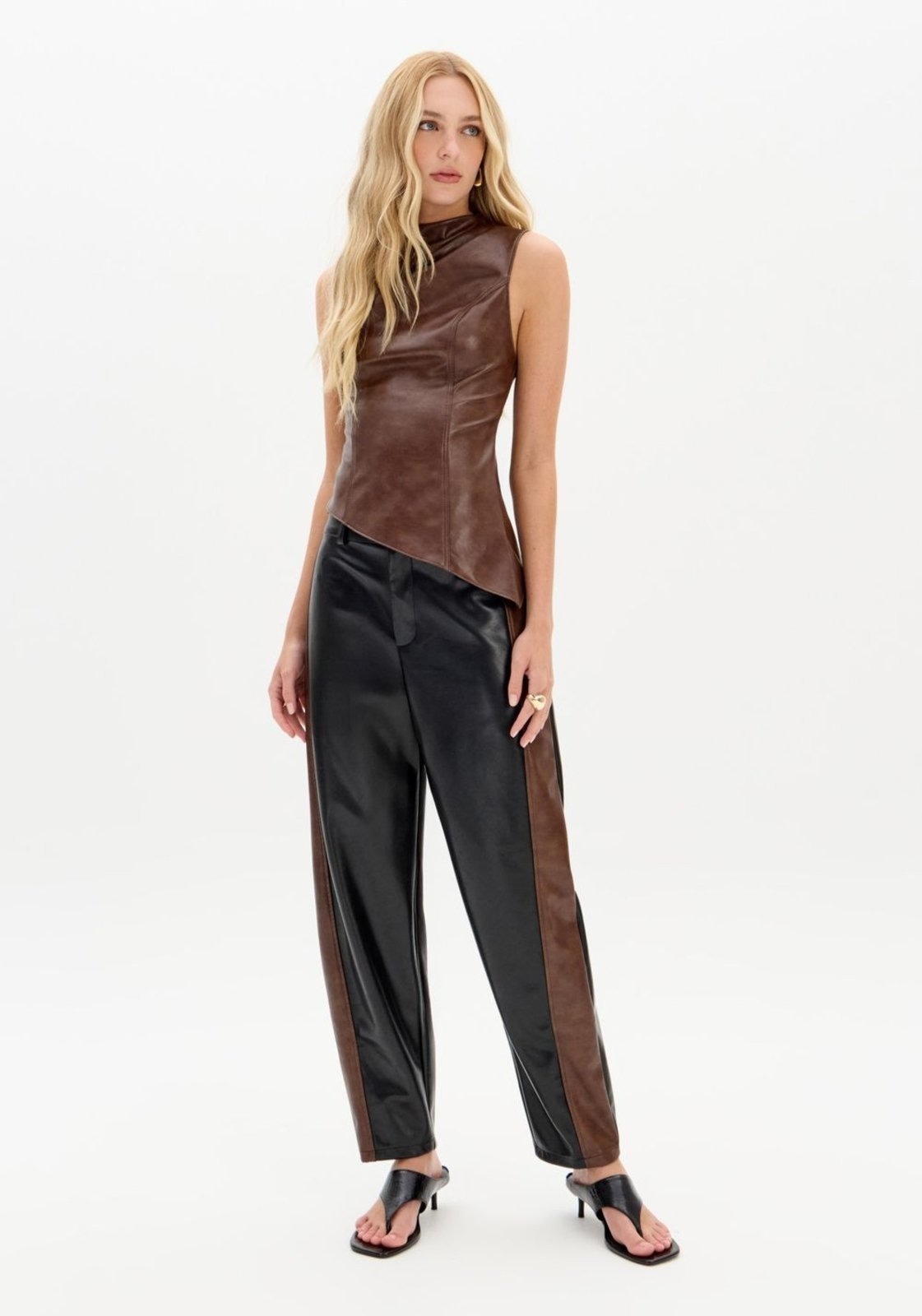 Imagem principal Calça Balloon Bicolor Cintura Média My Favorite Things preto