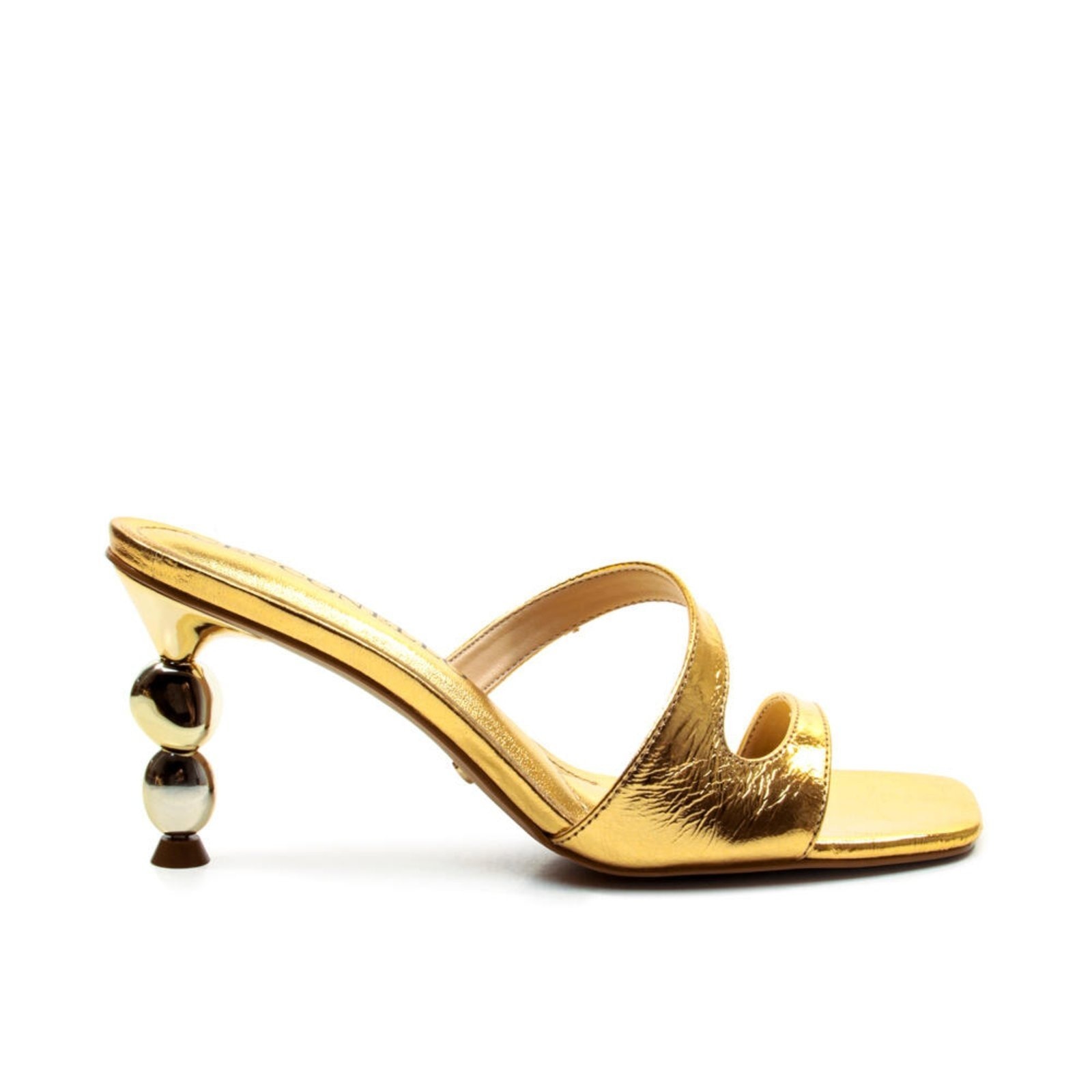 Imagem principal Tamanco Couro Ouro Salto Médio Cecconello 2815002-2 Cecconello dourado