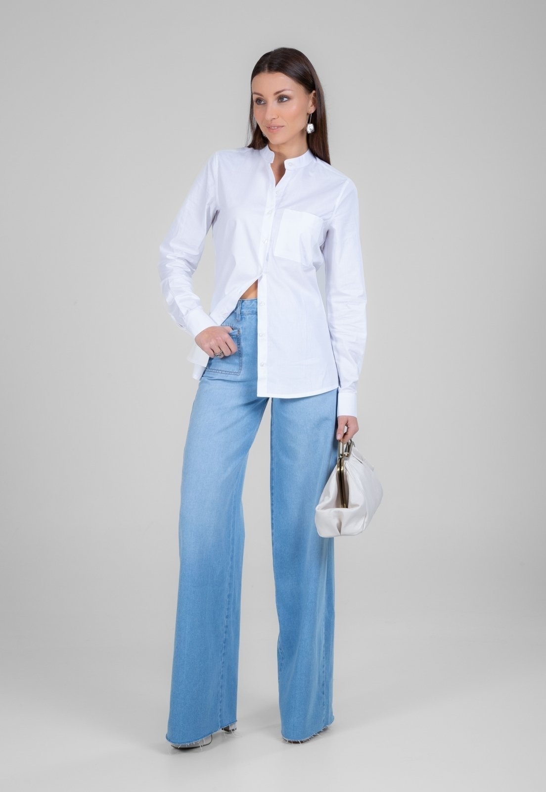 Imagem principal Calça Jeans Traymon Pantalona Zíper Claro Traymon azul