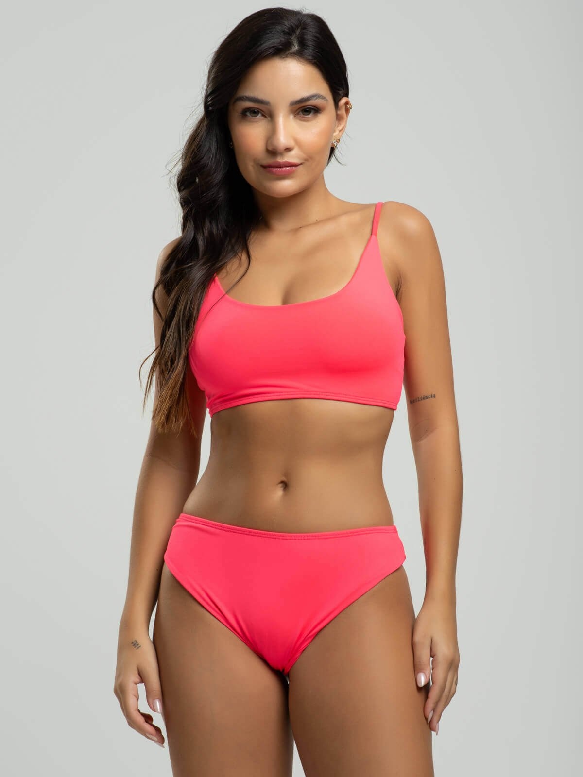 Imagem principal Biquini Faixa Calcinha Comum Bojo Removivel Proteção Uv 50+ Vicbela Rosa Vicbela pink/rosa rosa