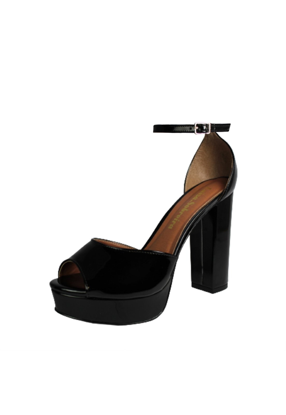 Imagem principal Meia Pata Salto Alto Grosso Luiza Sobreira Verniz Mod. 4062 Luiza Sobreira preto