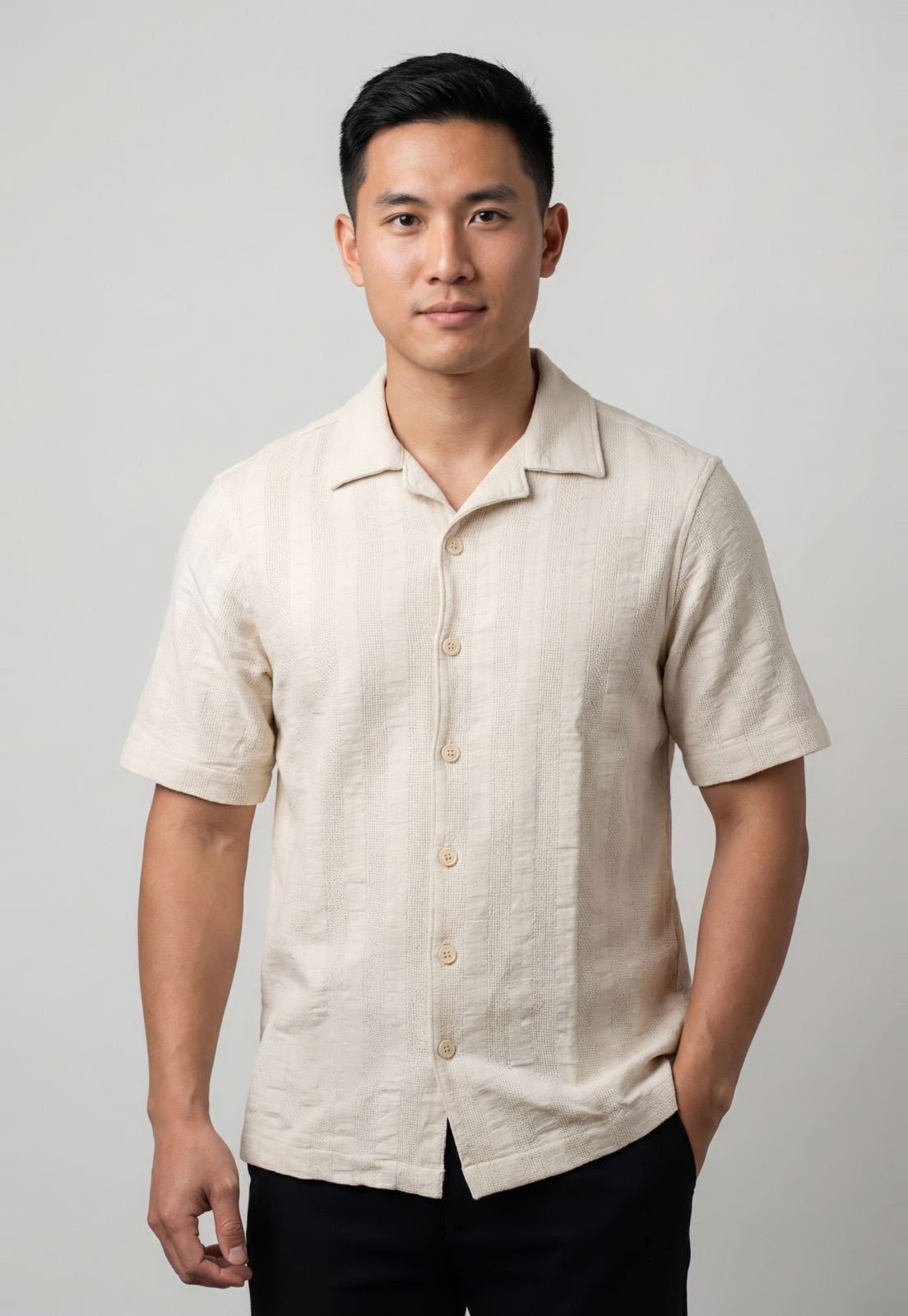 Imagem principal Camisa Masculina Aramis Manga Curta Off-White Aramis off-white white