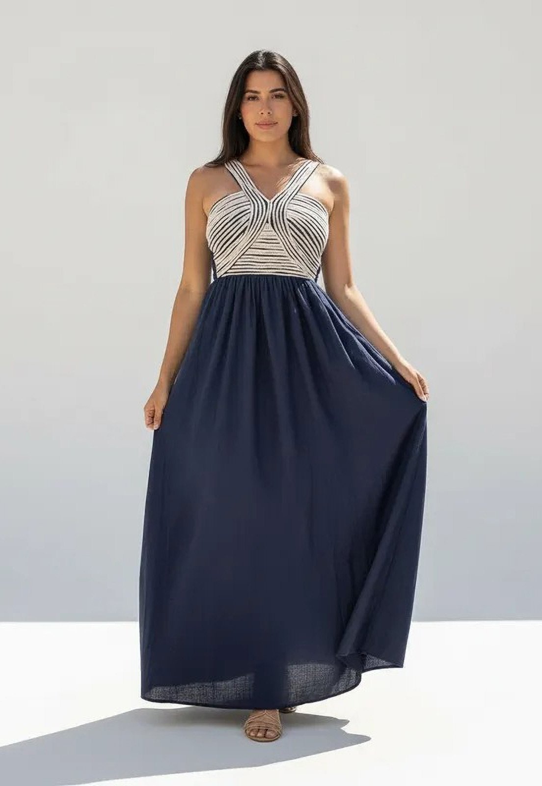 Imagem principal Vestido CabanaFree Alvorada Longo Profundo Cabanafree azul