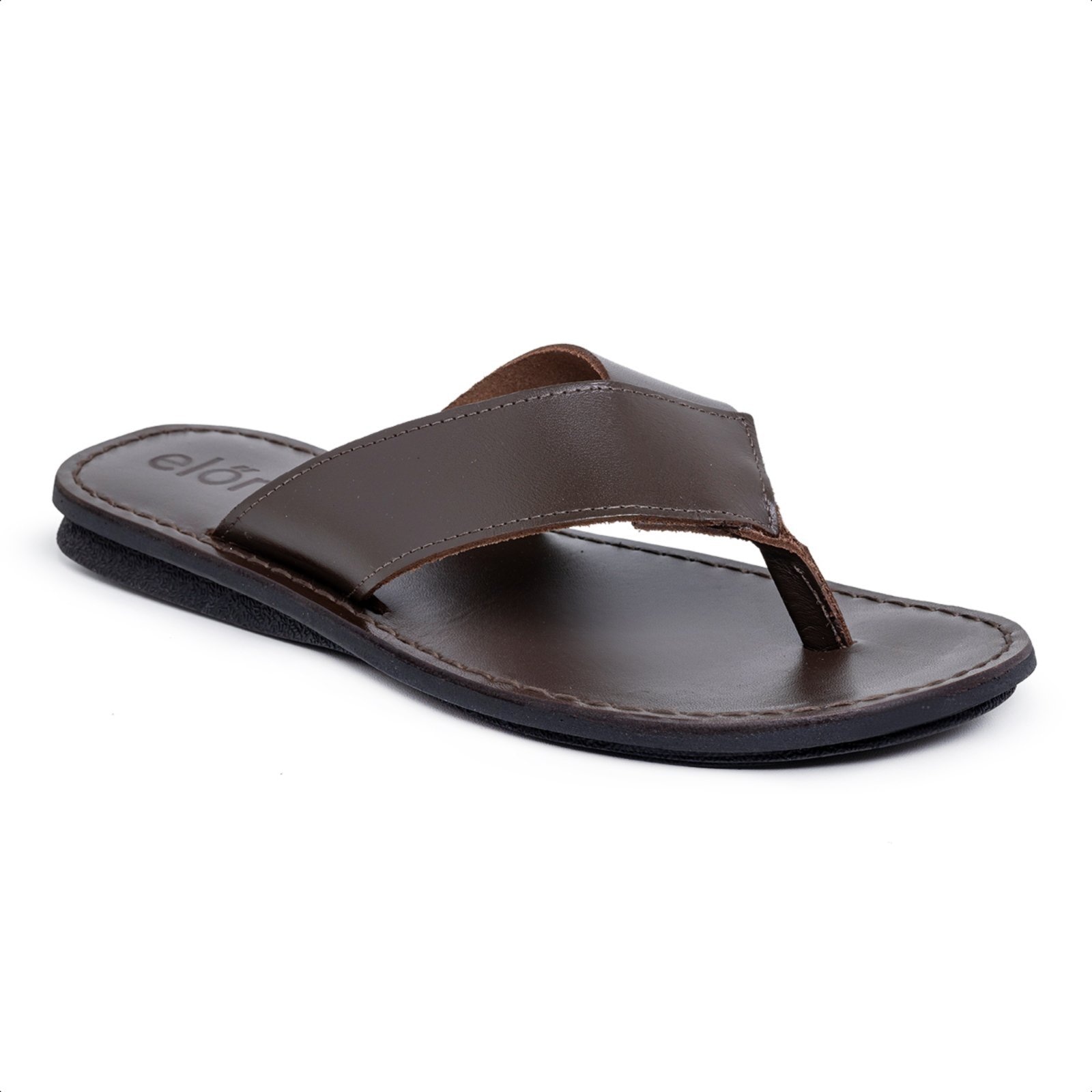 Imagem principal Sandália Chinelo Masculino Couro Macio Extrema Qualidade Franca Griffe Leve Confortável Ortopédico Café FRANCA GRIFFE marrom