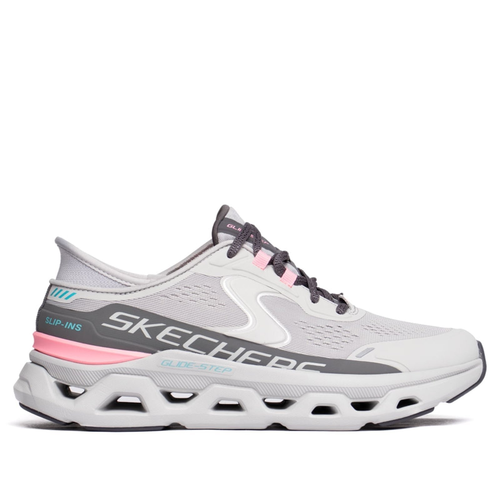 Imagem principal Tênis Feminino Skechers Glide Step Atlus Cinza/Rosa Skechers cinza rosa