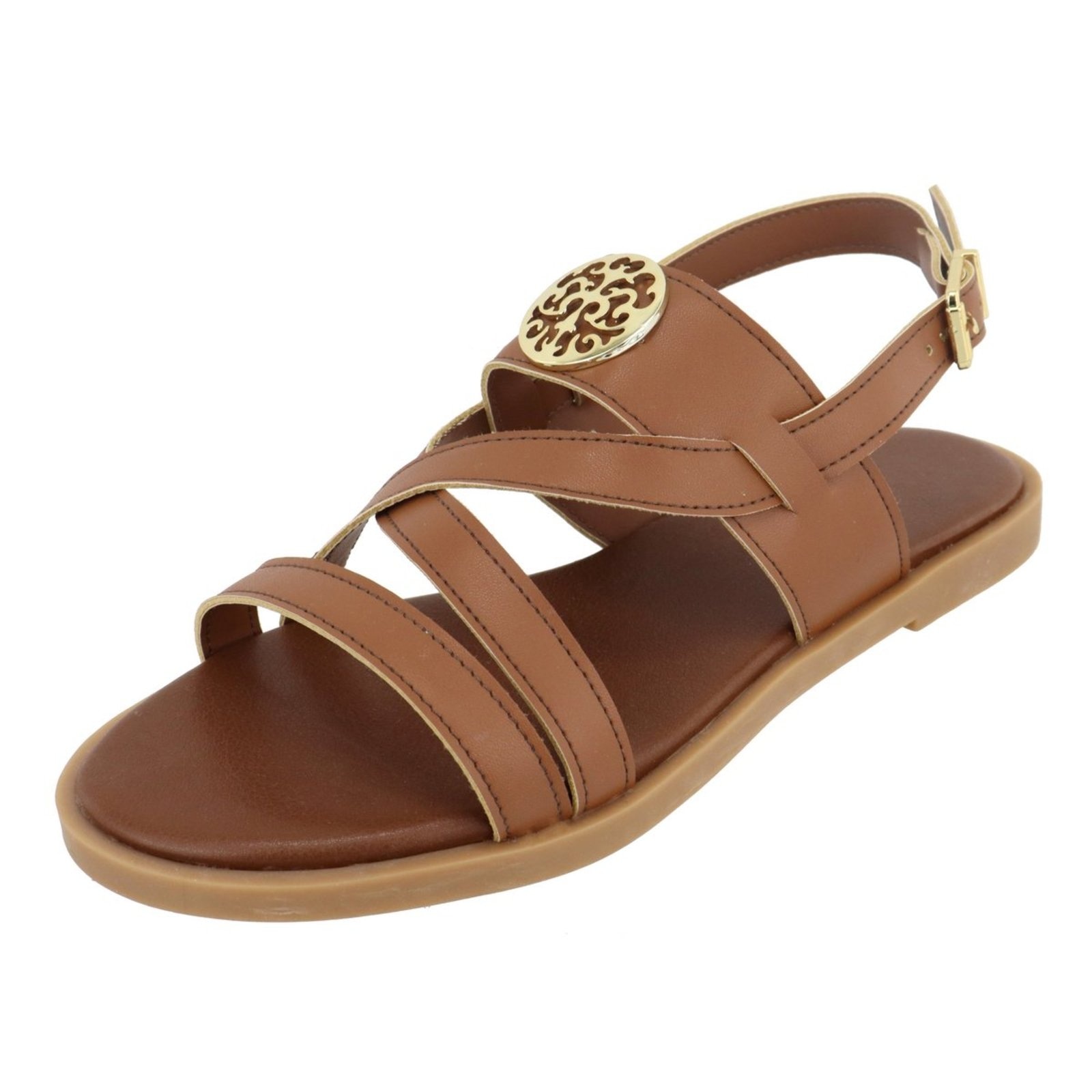 Imagem principal Rasteira Sandália Feminina Lançamento TELLINI STORE caramelo