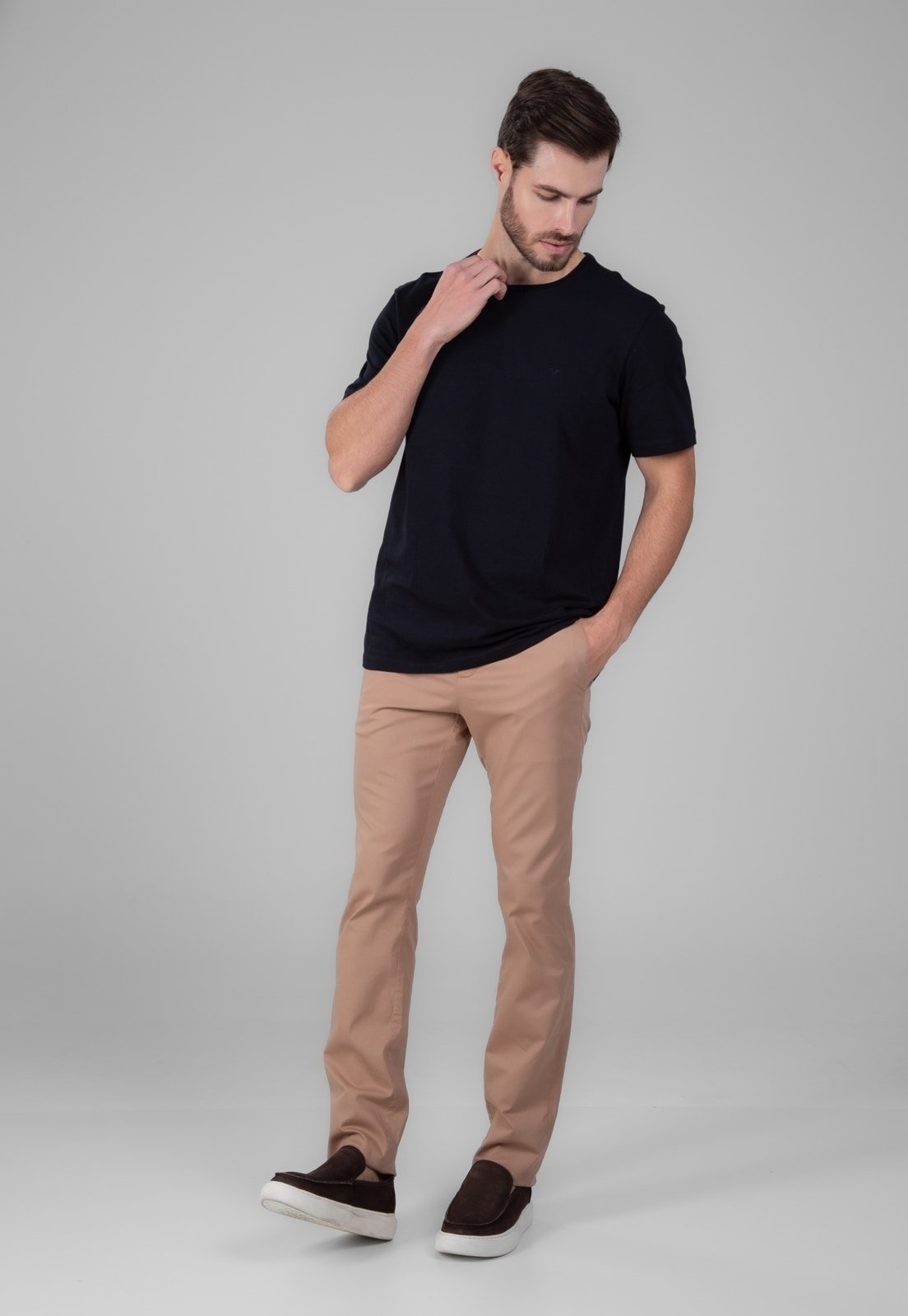 Imagem principal Calça Sarja Traymon Chino Slim Kaki Medio Traymon cáqui kaki