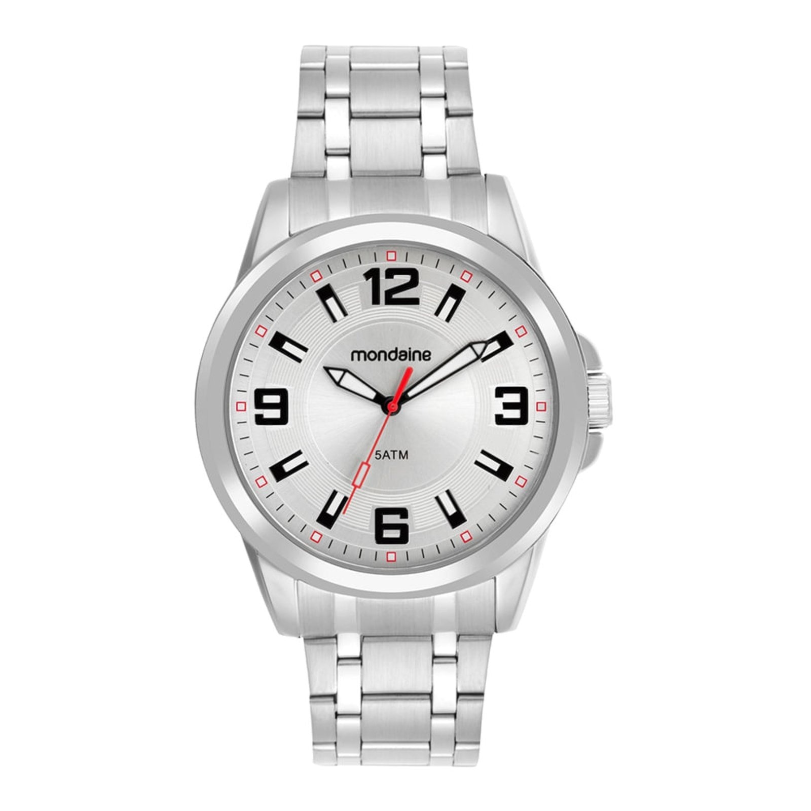 Imagem principal Relógio Masculino Mondaine Aço Mostrador Branco Mondaine prata