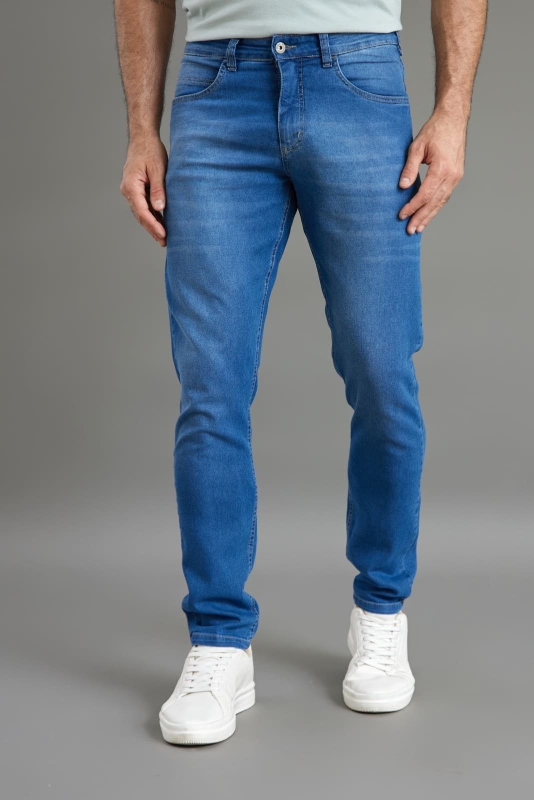 Imagem principal Calça Jeans Masculina Slim Fit Basica Five Pockets Lemier LEMIER azul