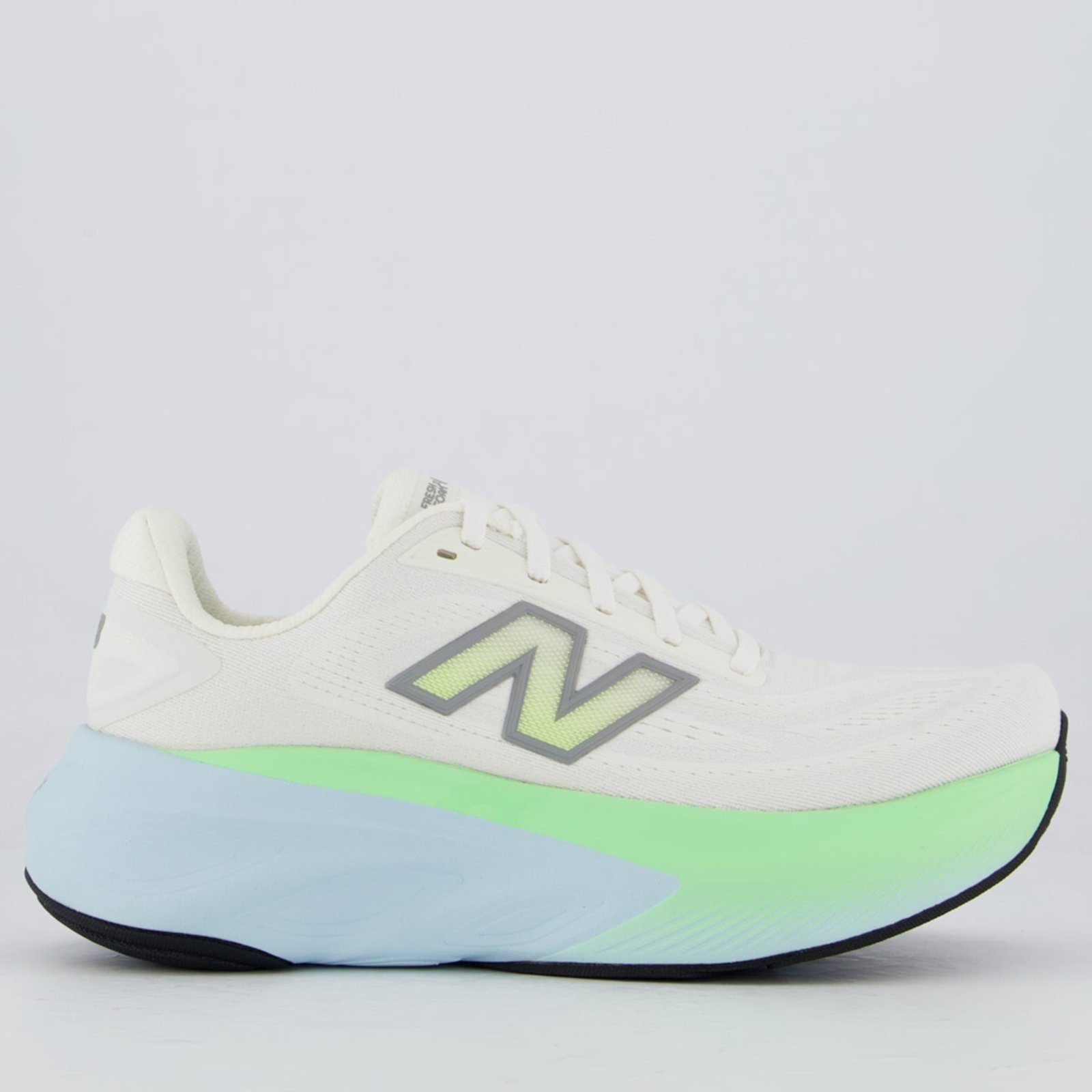 Imagem principal Tênis New Balance Fresh Foam X More V6 Feminino Off White e Verde New Balance branco white