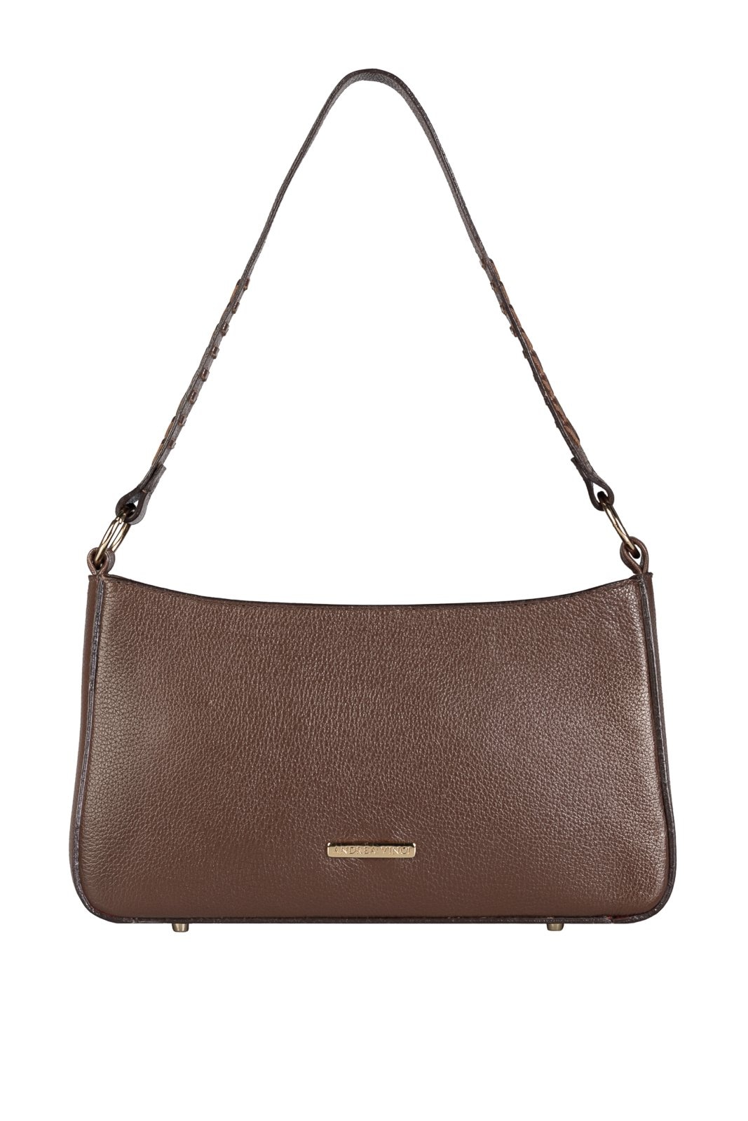 Imagem principal Bolsa de ombro em couro liso baguete Liah - Whisky Andrea Vinci vermelho