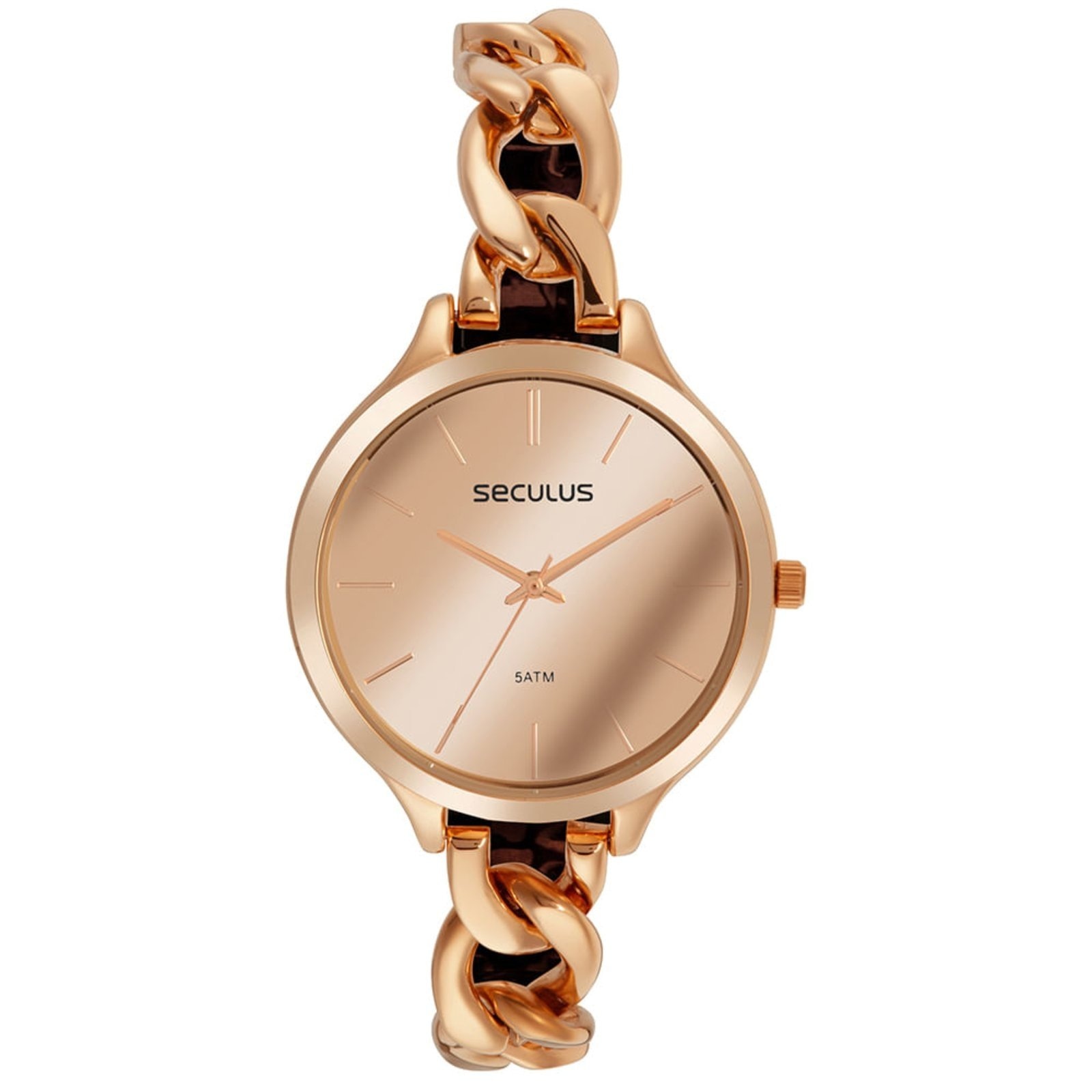 Imagem principal Relógio Seculus Feminino Minimalista Corrente Rosê Seculus rosa