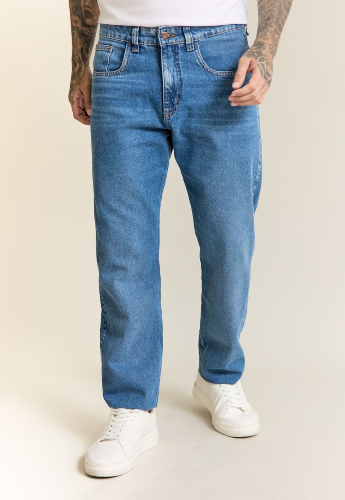 Imagem principal Calça Jeans Reta Masculina 100% Algodão Dialogo Dialogo Jeans azul