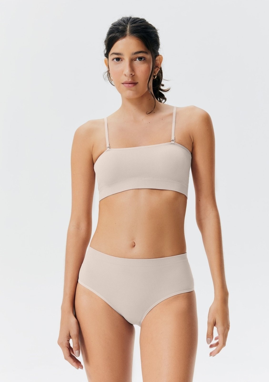 Imagem principal Top Reto Dupla Camada Hering bege