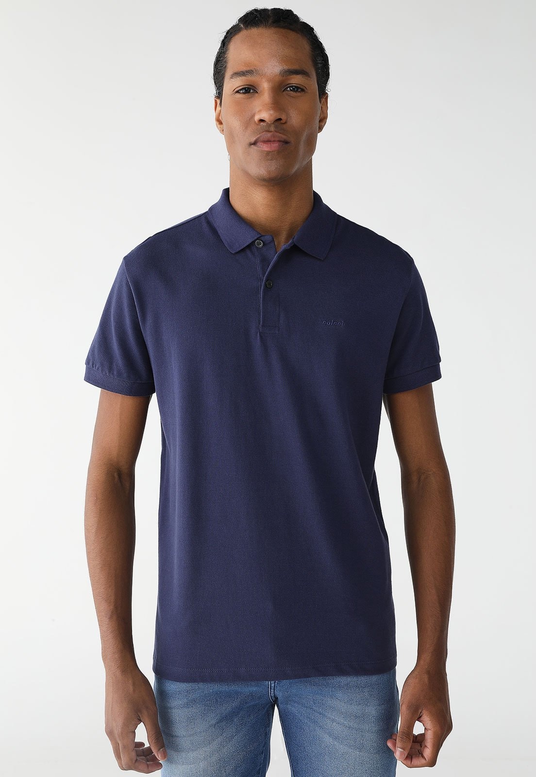 Imagem principal Camisa Polo Colcci Reta Logo Colcci azul