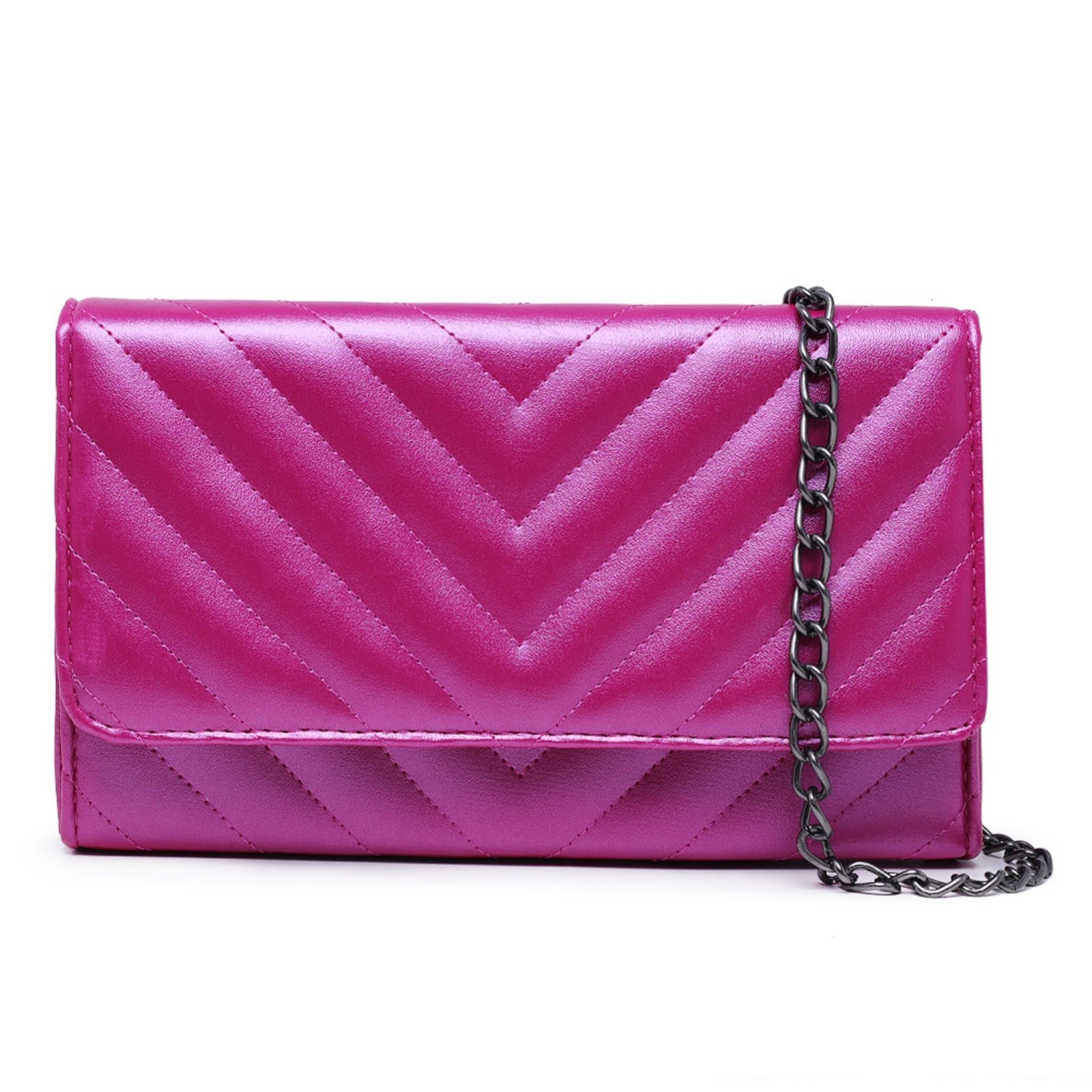 Imagem principal Bolsa Clutch Feminina Pequena Matelasse Metalizado CARMELO SHOES pink