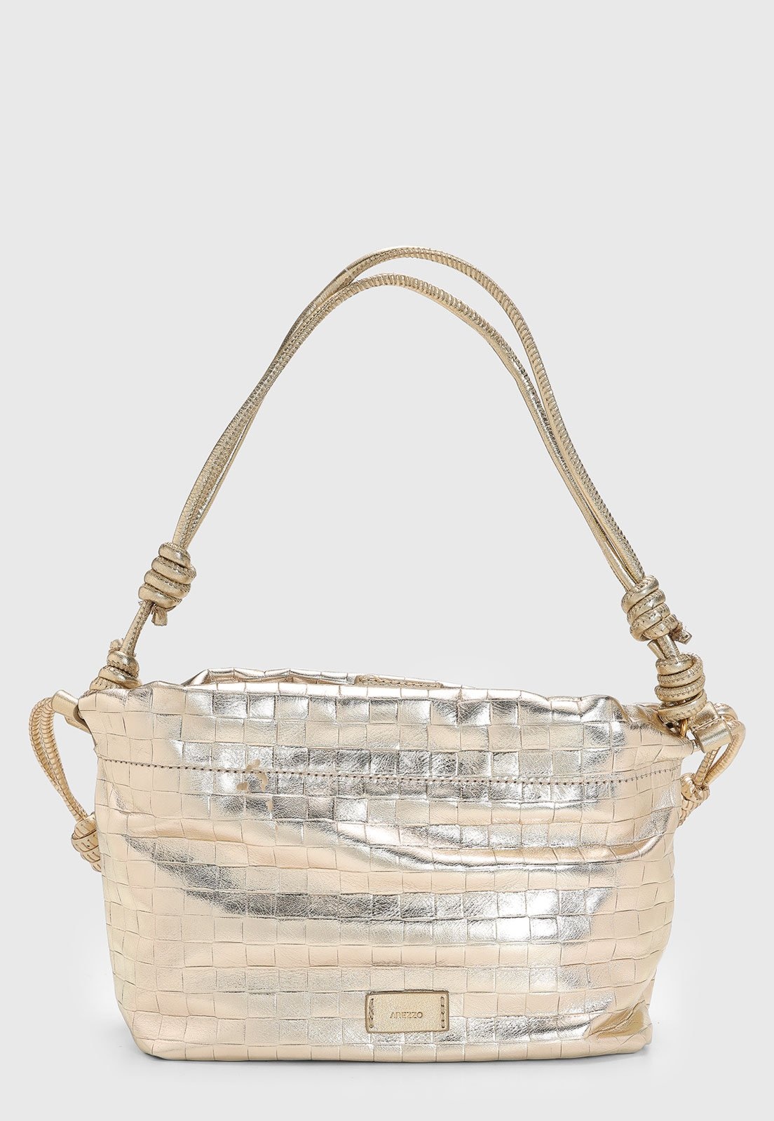 Imagem principal Bolsa Feminina Arezzo Média Textura Metalizada Dourada Arezzo dourado
