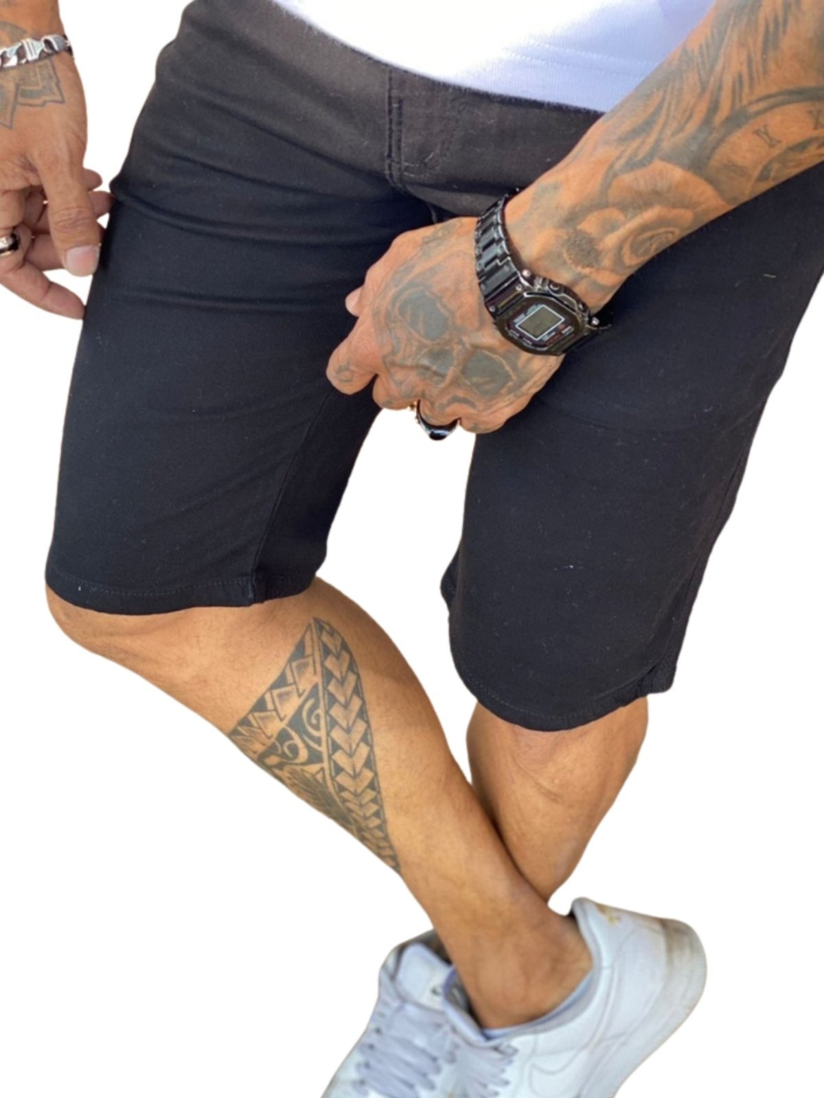 Imagem principal Bermuda Masculina Jeans Light de Sarja Preta JEANS LIGHT preto