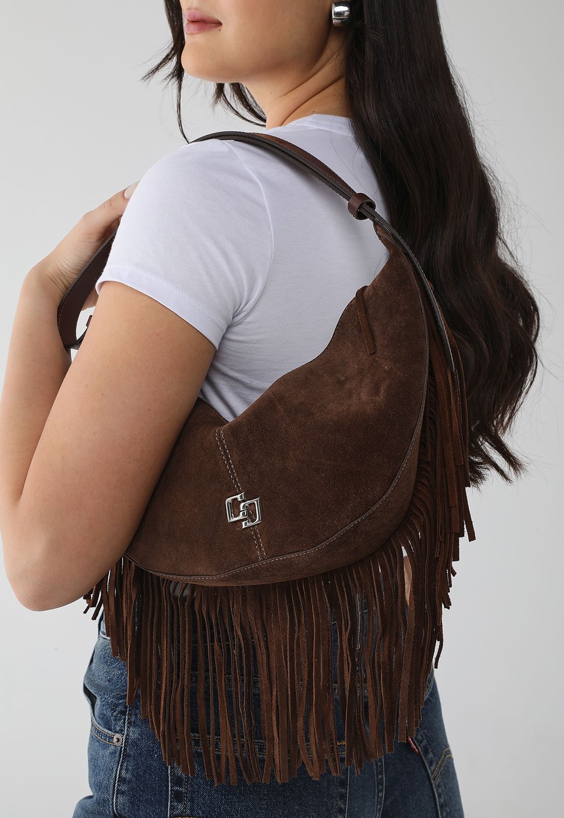 Imagem principal Bolsa Feminina Colcci Franjas Colcci café