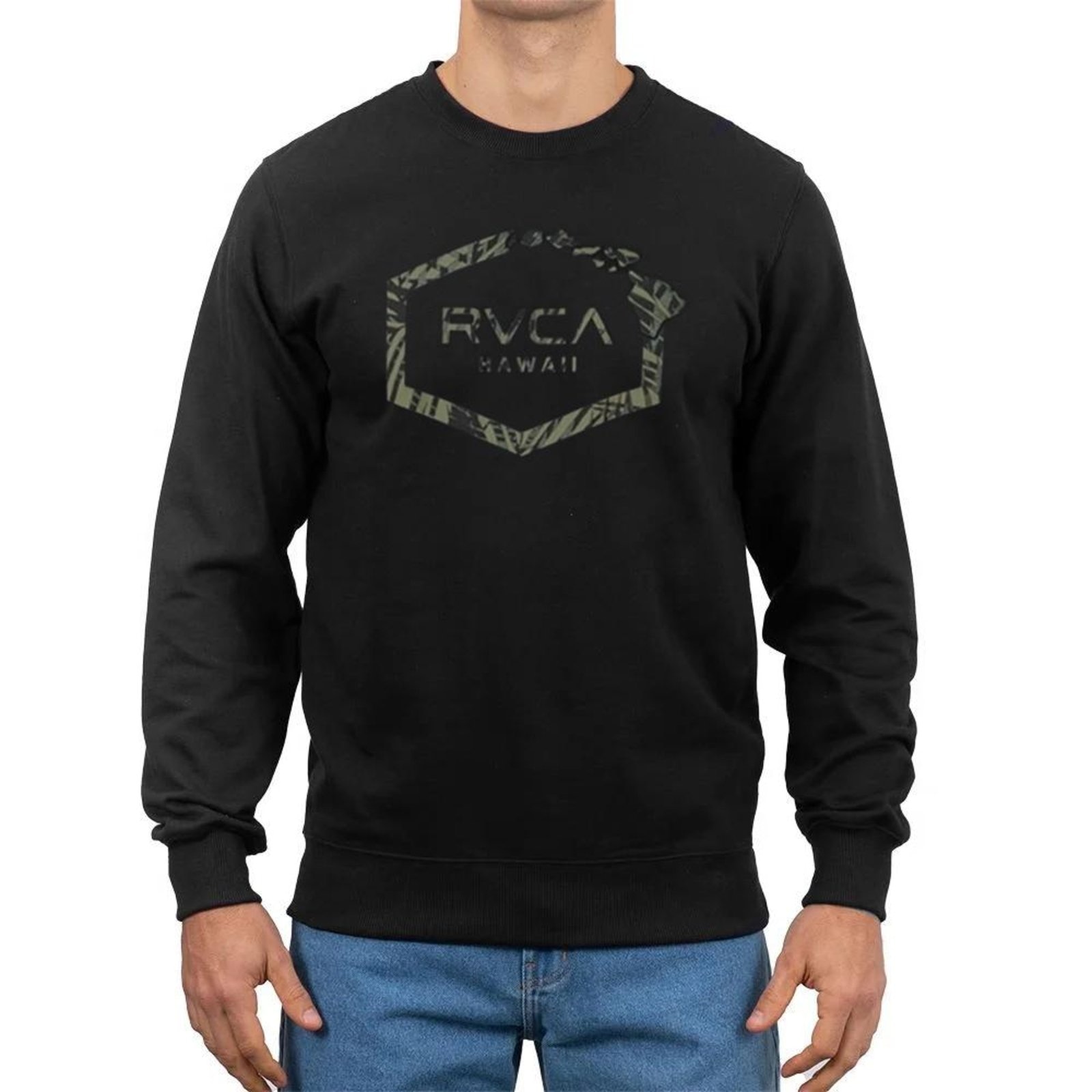Imagem principal Moletom RVCA Careca Hawaiian Hex WT23 Masculino RVCA preto