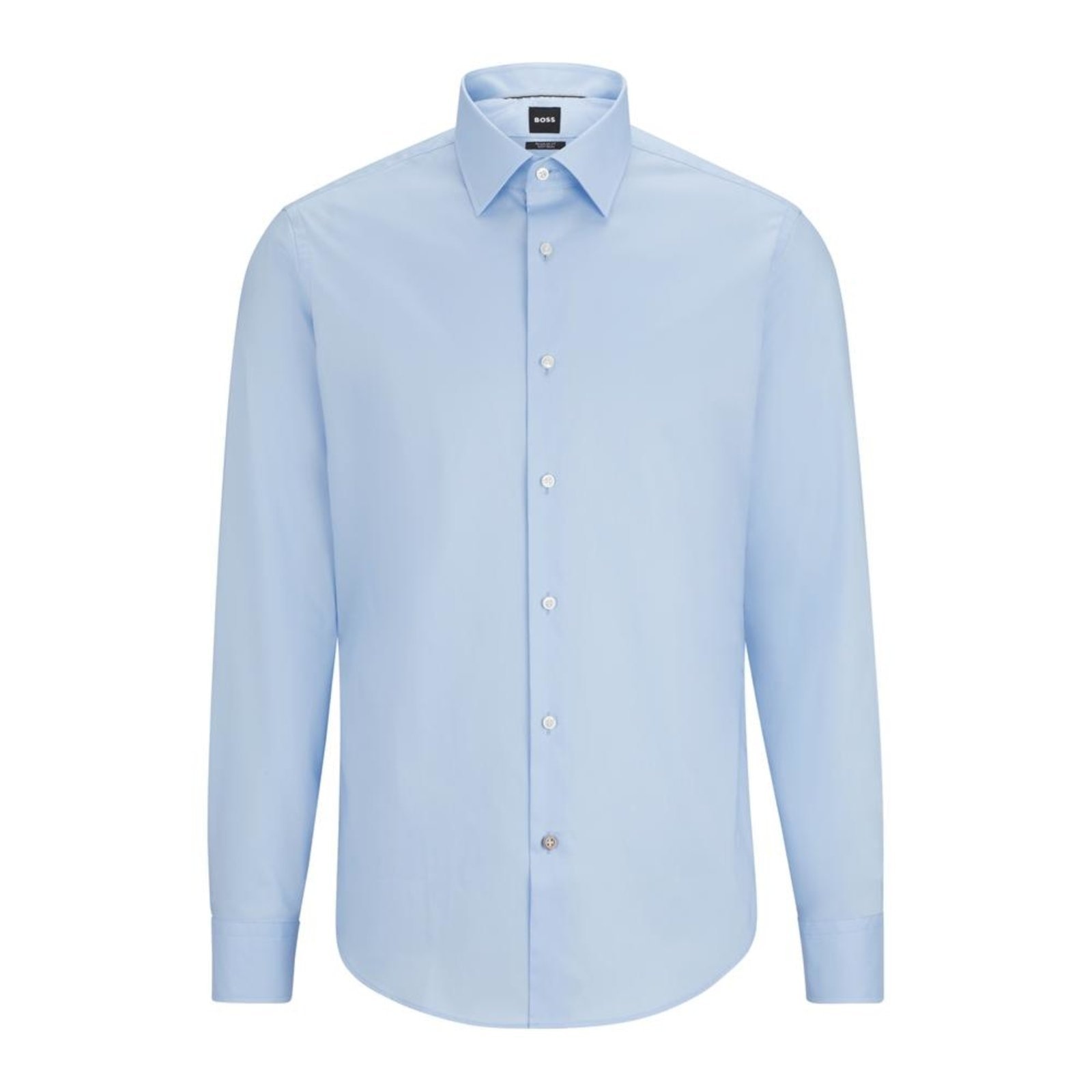 Imagem principal Camisa Regular Fit Em Popeline De Algodão Easy Iron Boss azul