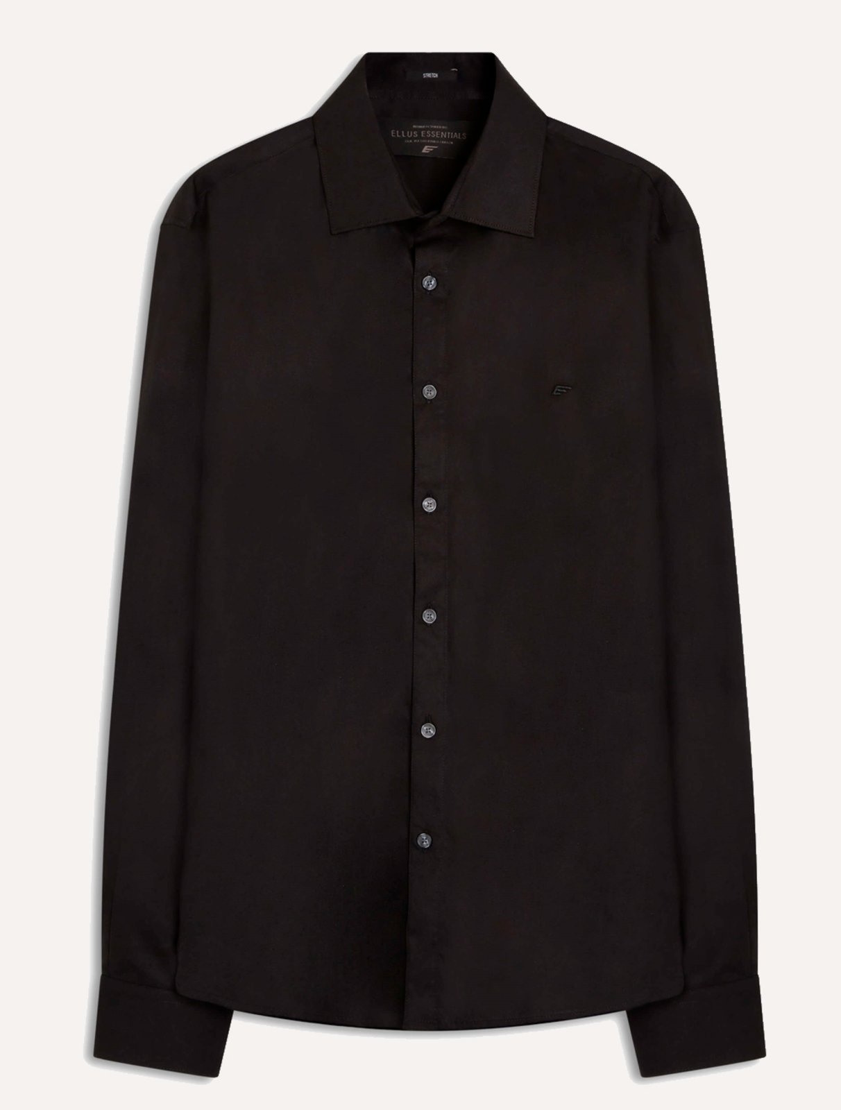 Imagem principal Camisa Ellus Masculina Tricoline LY Classic Italian Preta Ellus preto