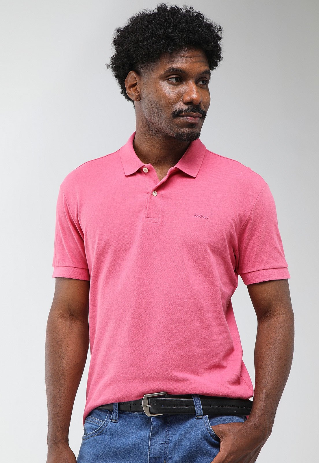 Imagem principal Camisa Polo Masculina Colcci Logo Bordado Colcci rosa
