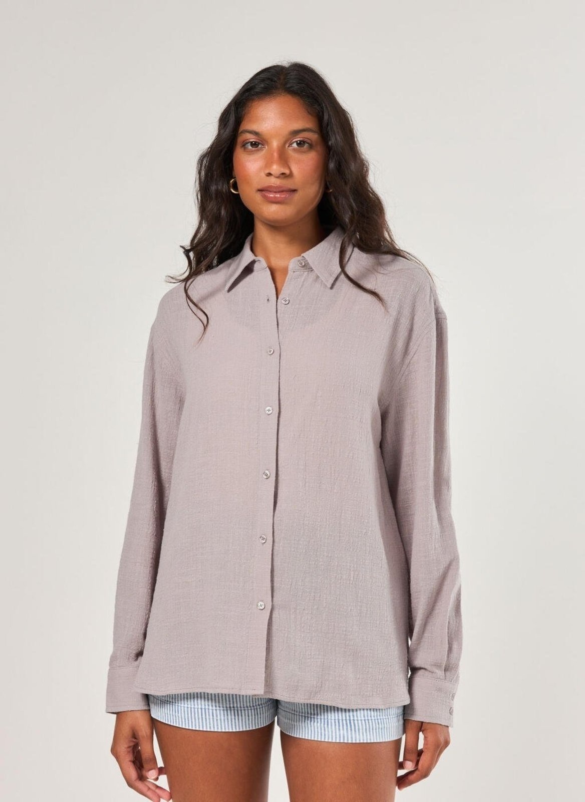 Imagem principal Camisa Manga Longa Oversized Youcom cinza