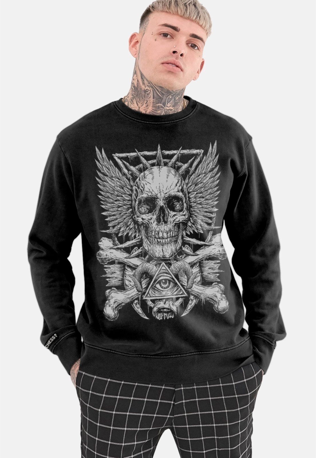 Imagem principal Moletom Crewneck Oversized Vista RockSkull Wings Vista Rock preto