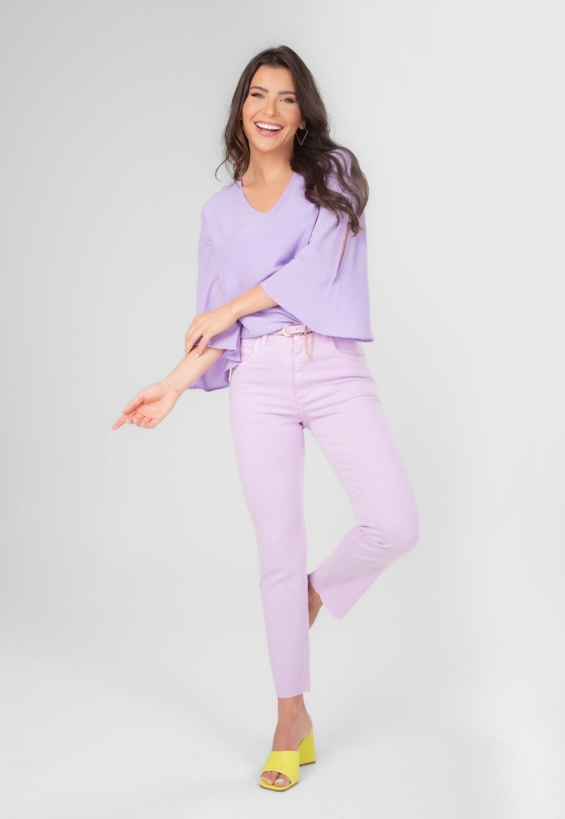 Imagem principal Calça Jeans Traymon 5 Bolsos Lilas Traymon lilás