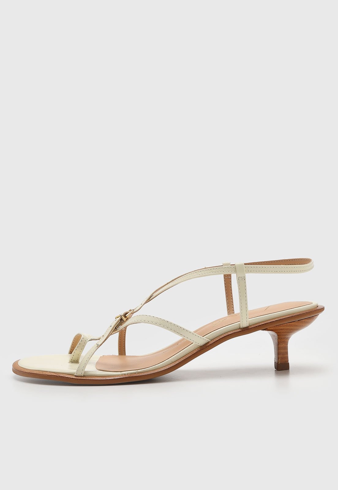 Imagem principal Sandália Feminina Luiza Barcelos Salto Baixo Kitten Heel Off-White Luiza Barcelos off-white white