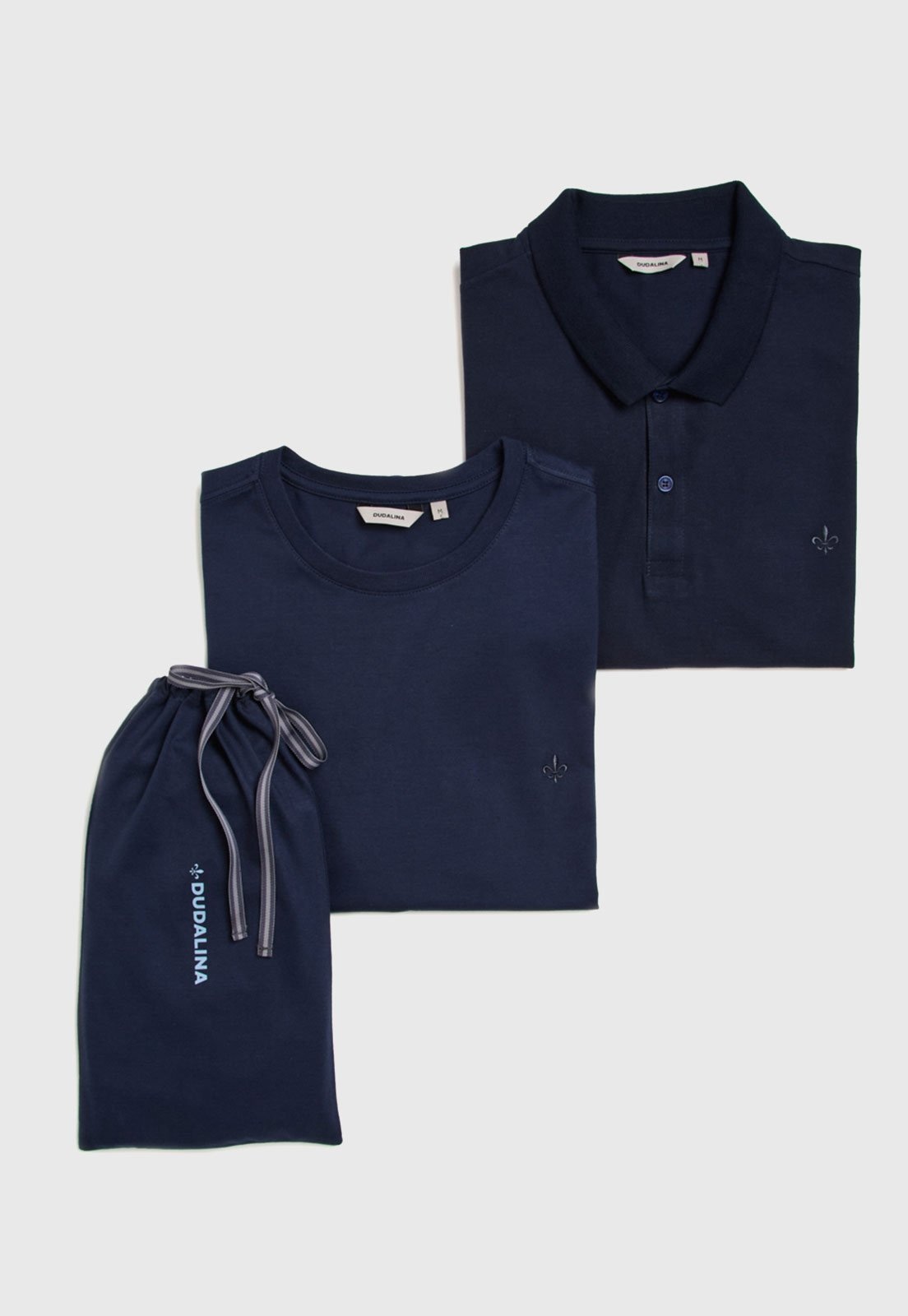 Imagem principal Kit Polo e Camiseta Masculino Dudalina Clássica Dudalina azul marinho