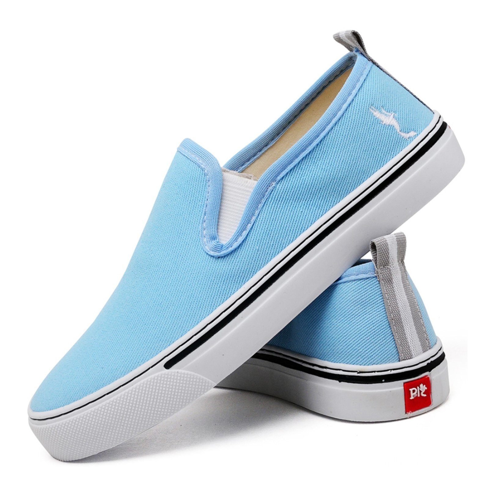 Imagem principal Tênis Feminino Slip On Casual Leve em Lona Conforto Polo Blu azul