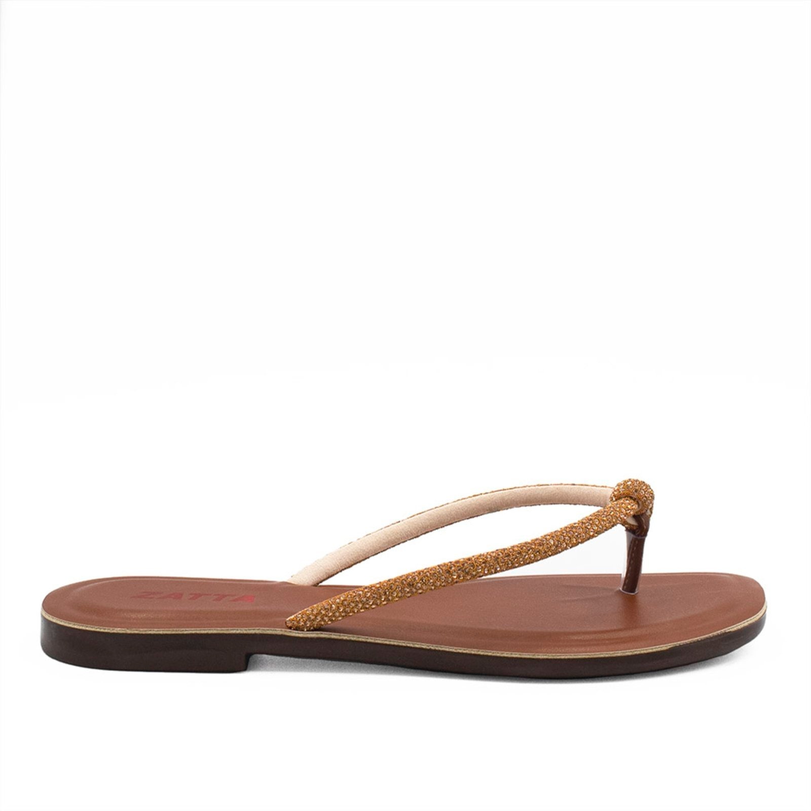 Imagem principal Rasteira Zatta Nó Brilho Francis Caramelo ZATTA castanho