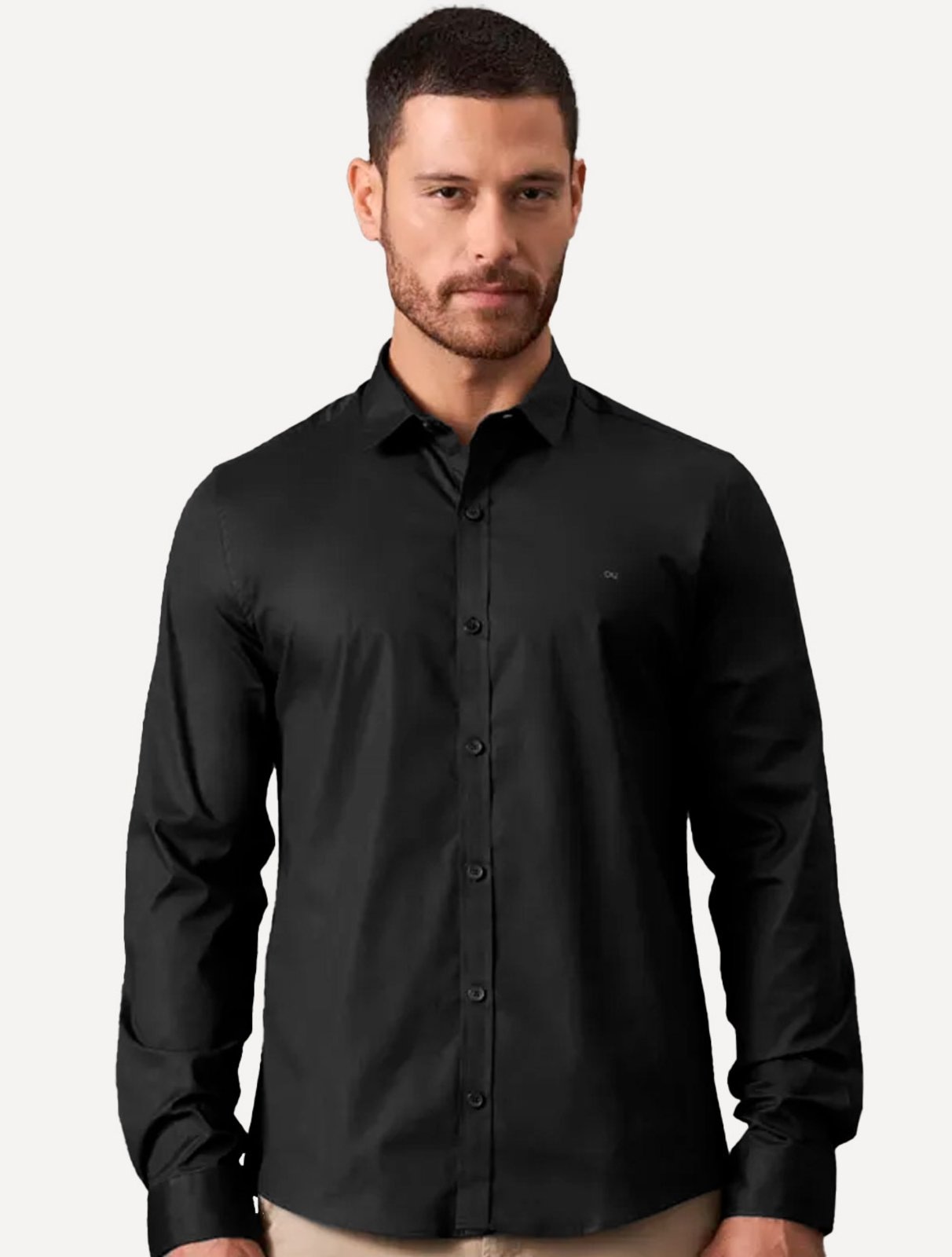 Imagem principal Camisa Calvin Klein Jeans Slim Fit New CKJ Logo Preta Calvin Klein preto