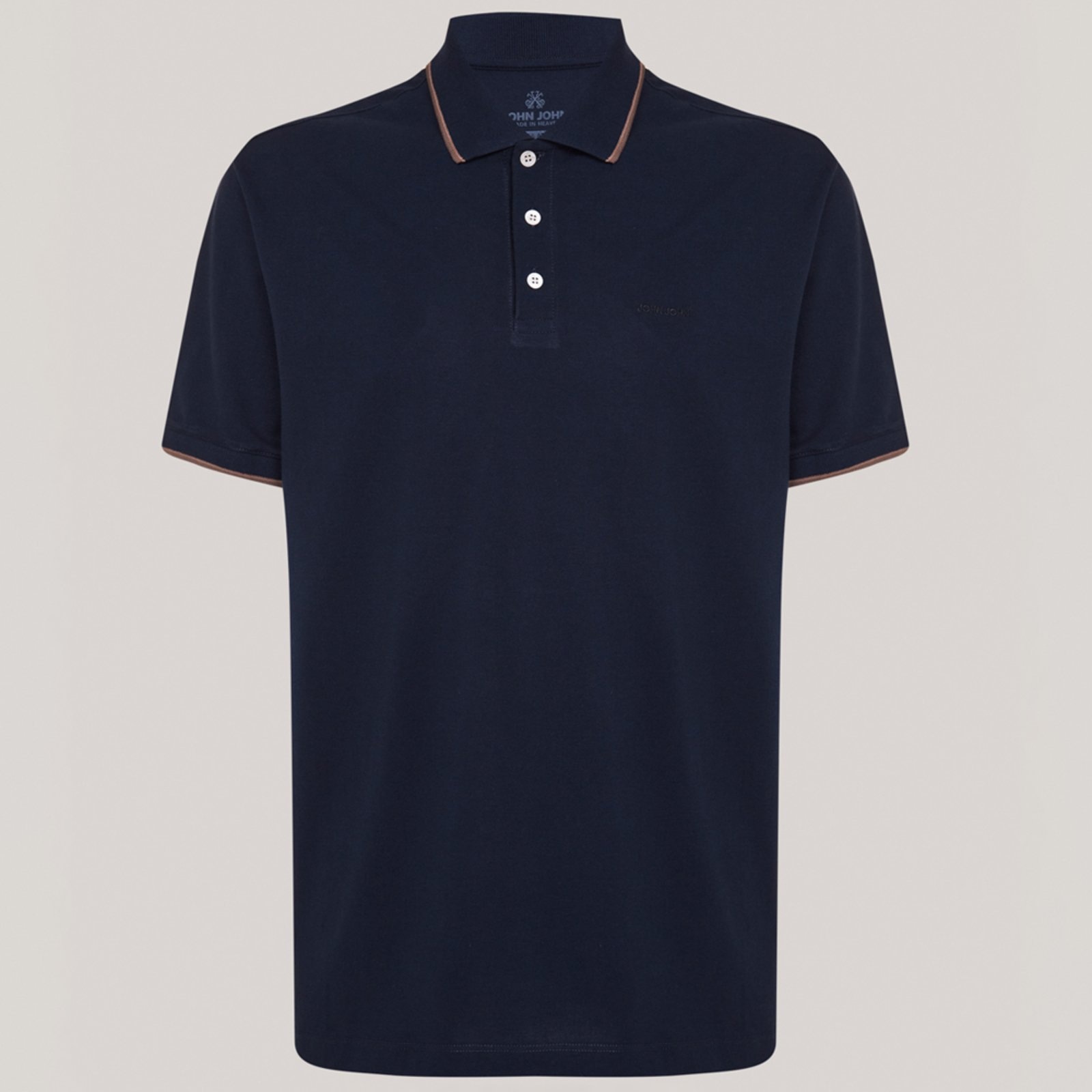 Imagem principal Camisa Polo John John Regular 2 Lines Pr26 Marinho Masculino John John azul marinho